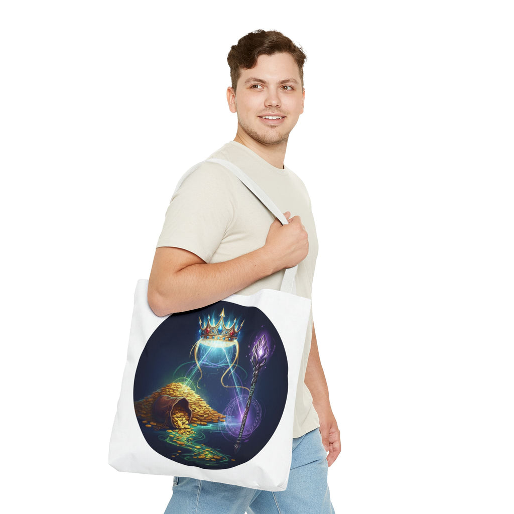 Mystic Crown & Treasure Tote Bag — Fantasy Magic Art Tote