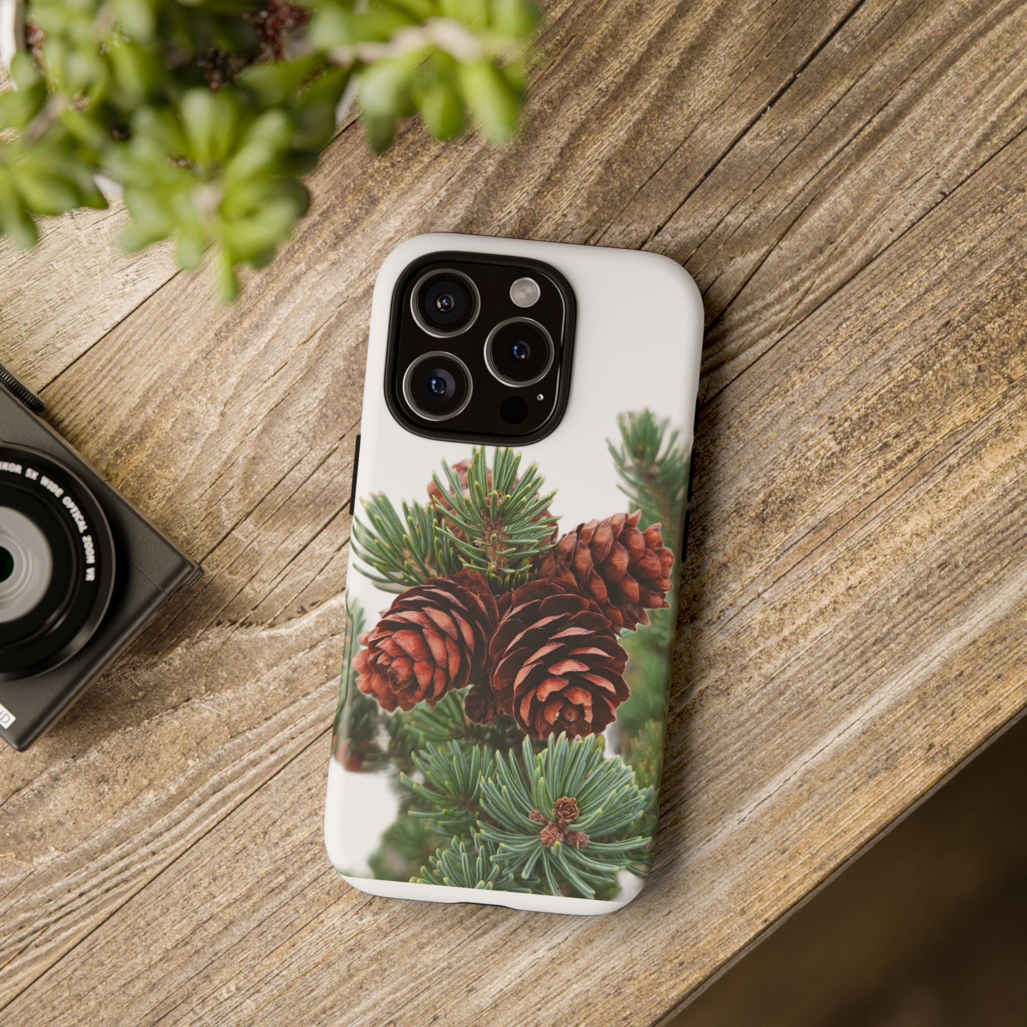 Pinecone Tough Phone Case — Protective Botanical Phone Cover