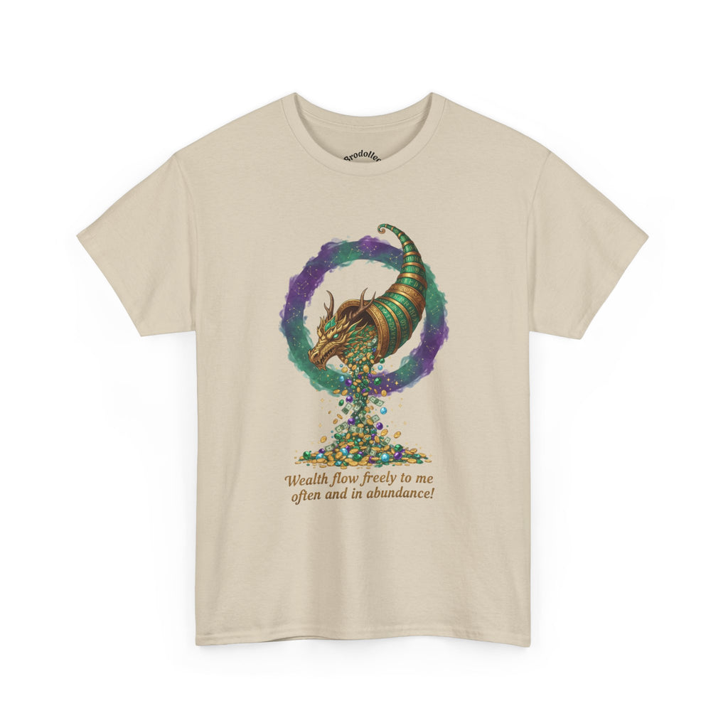 T-Shirt — Cornucopia Wealth Design: "Wealth Flows Freely to Me" Affirmation Tee