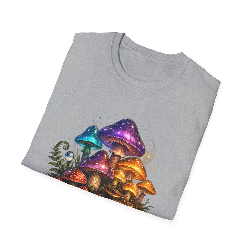 Mushroom Grove Graphic T-Shirt — Colorful Fantasy Fungi Design