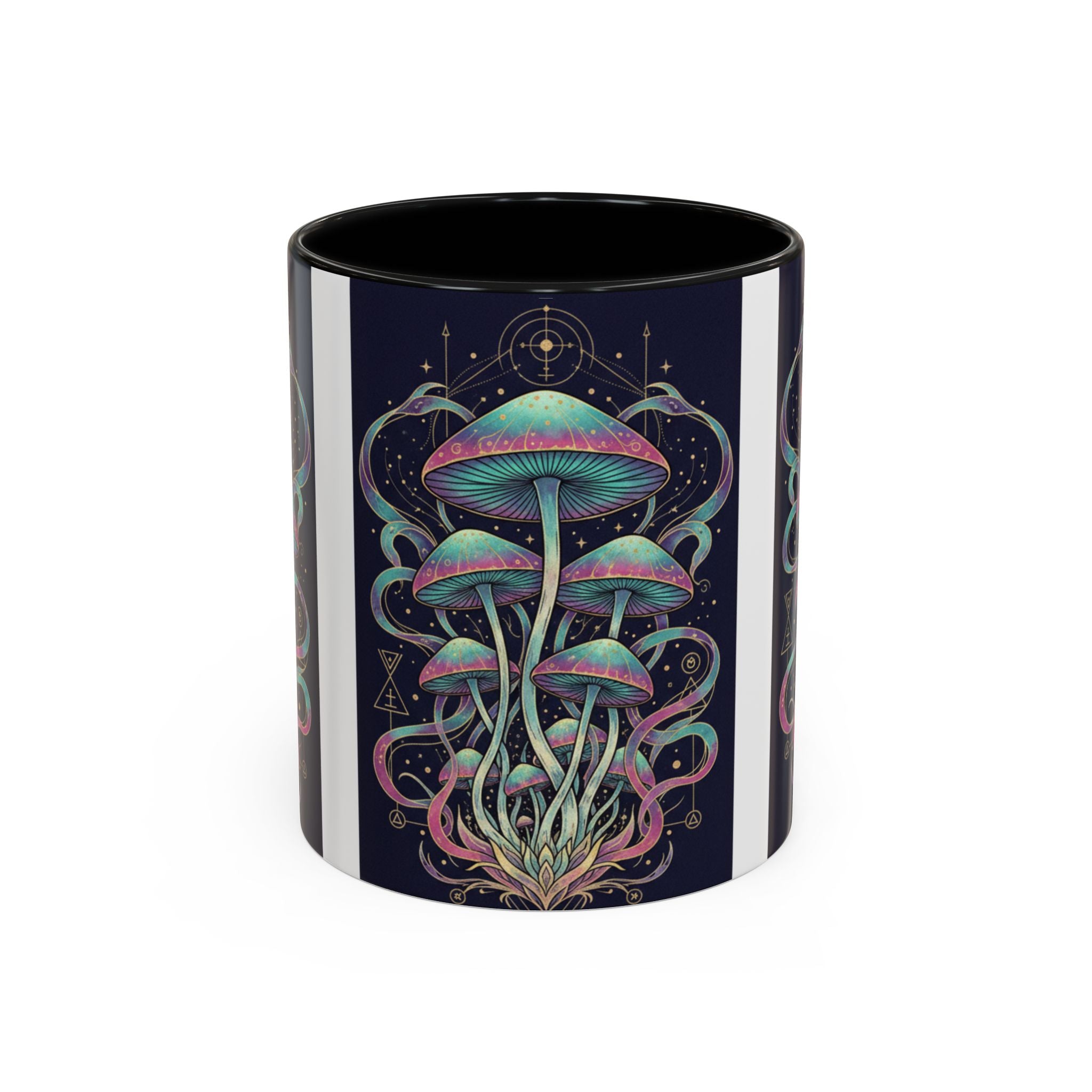 Mystical Mushroom Coffee Mug — Psychedelic Nature Art Accent Mug