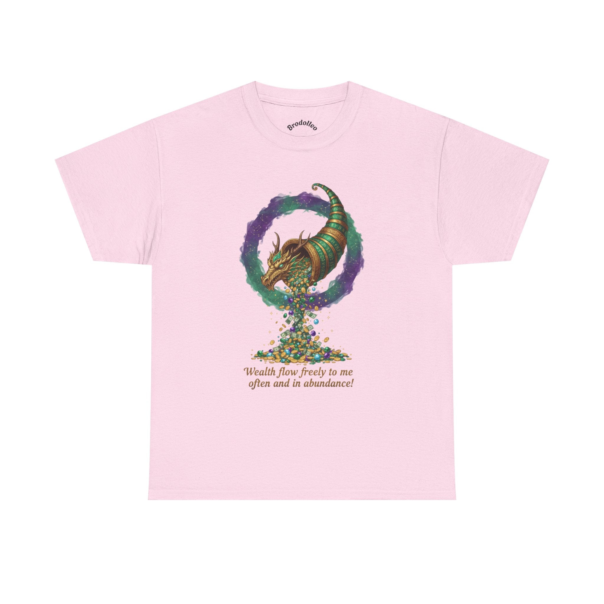 T-Shirt — Cornucopia Wealth Design: "Wealth Flows Freely to Me" Affirmation Tee