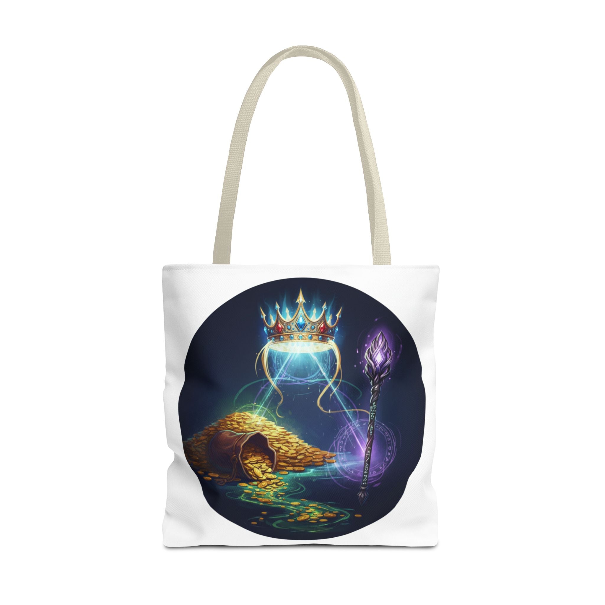 Mystic Crown & Treasure Tote Bag — Fantasy Magic Art Tote