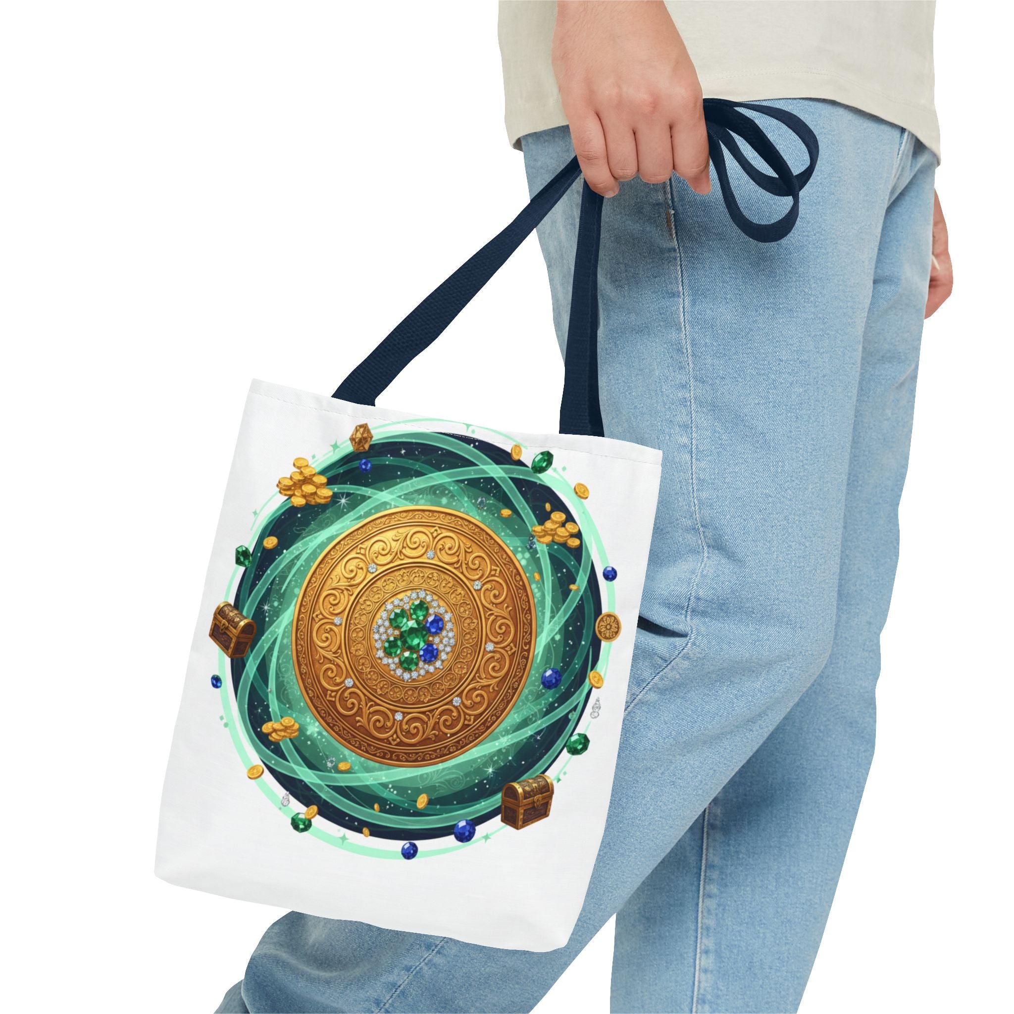 Tote Bag — Celtic Gold Shield Mandala Print Tote