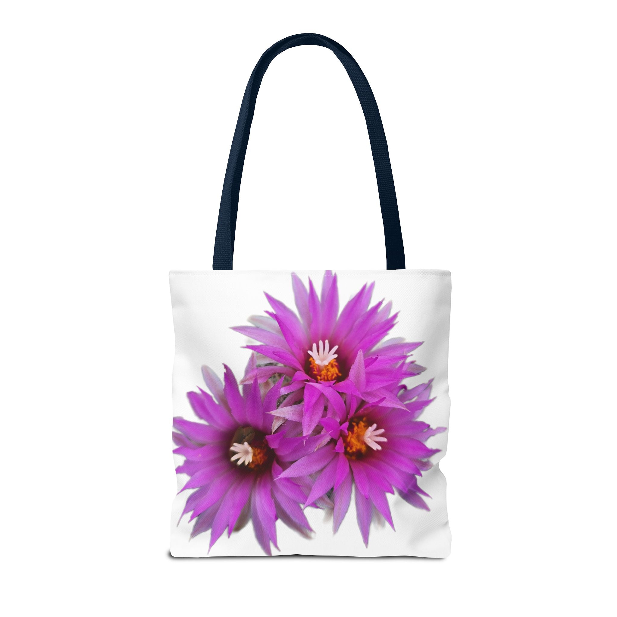 Pink Cactus Flower Tote Bag — Vibrant Desert Floral All-Over Print Tote