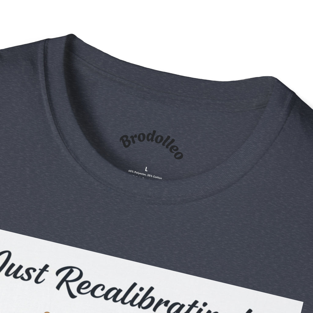 Robot T-Shirt — "Just Recalibrating!" Vintage Steampunk Space Tee