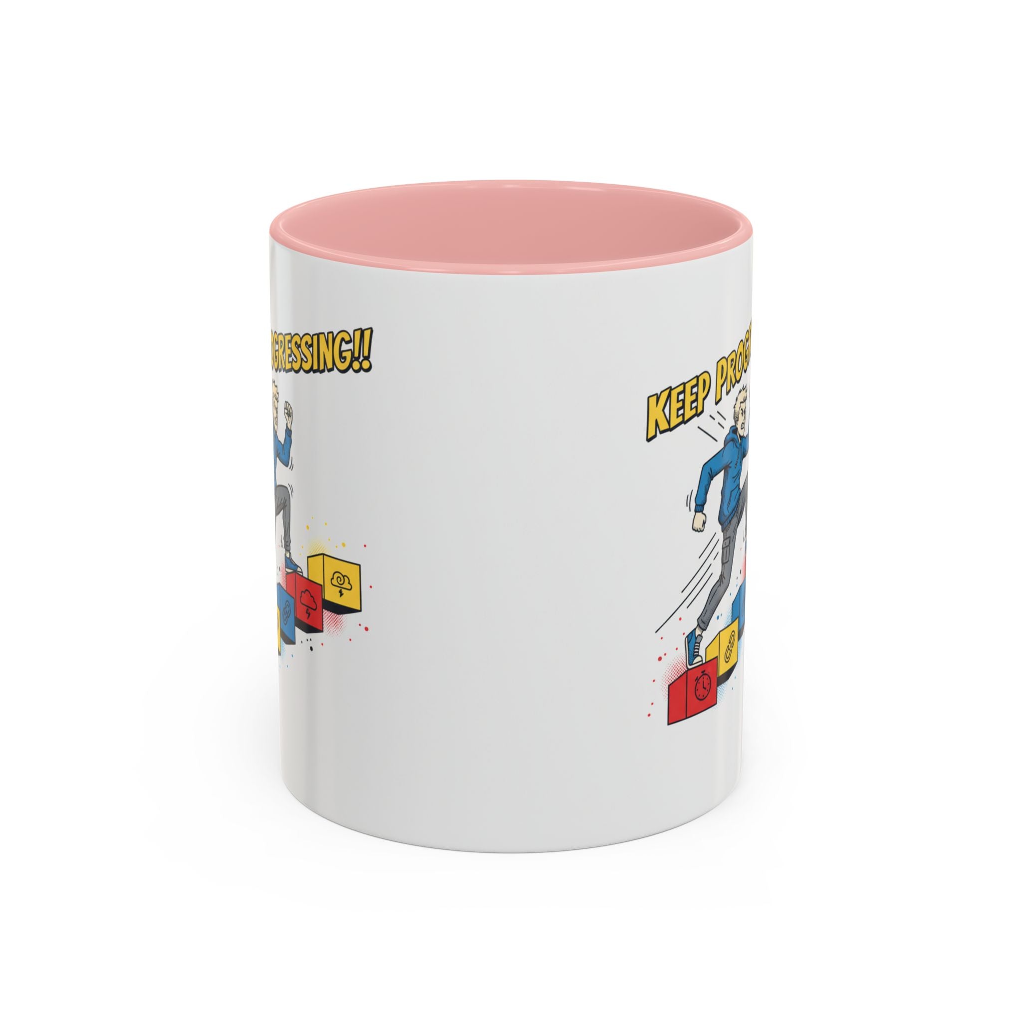 Keep Progressing Coffee Mug — Motivational Accent Mug (11/15oz)
