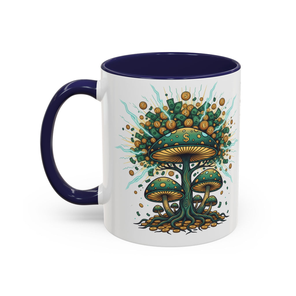 Accent Coffee Mug — 'Money Flows to Me Freely' Mushroom Abundance Design (11/15oz)