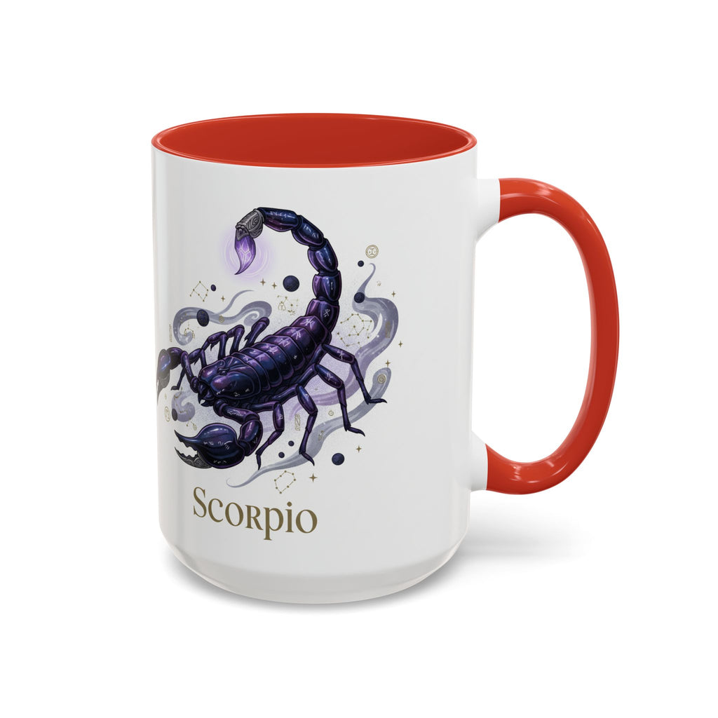Scorpio Zodiac Coffee Mug — Purple Scorpion Accent Mug (11/15oz)