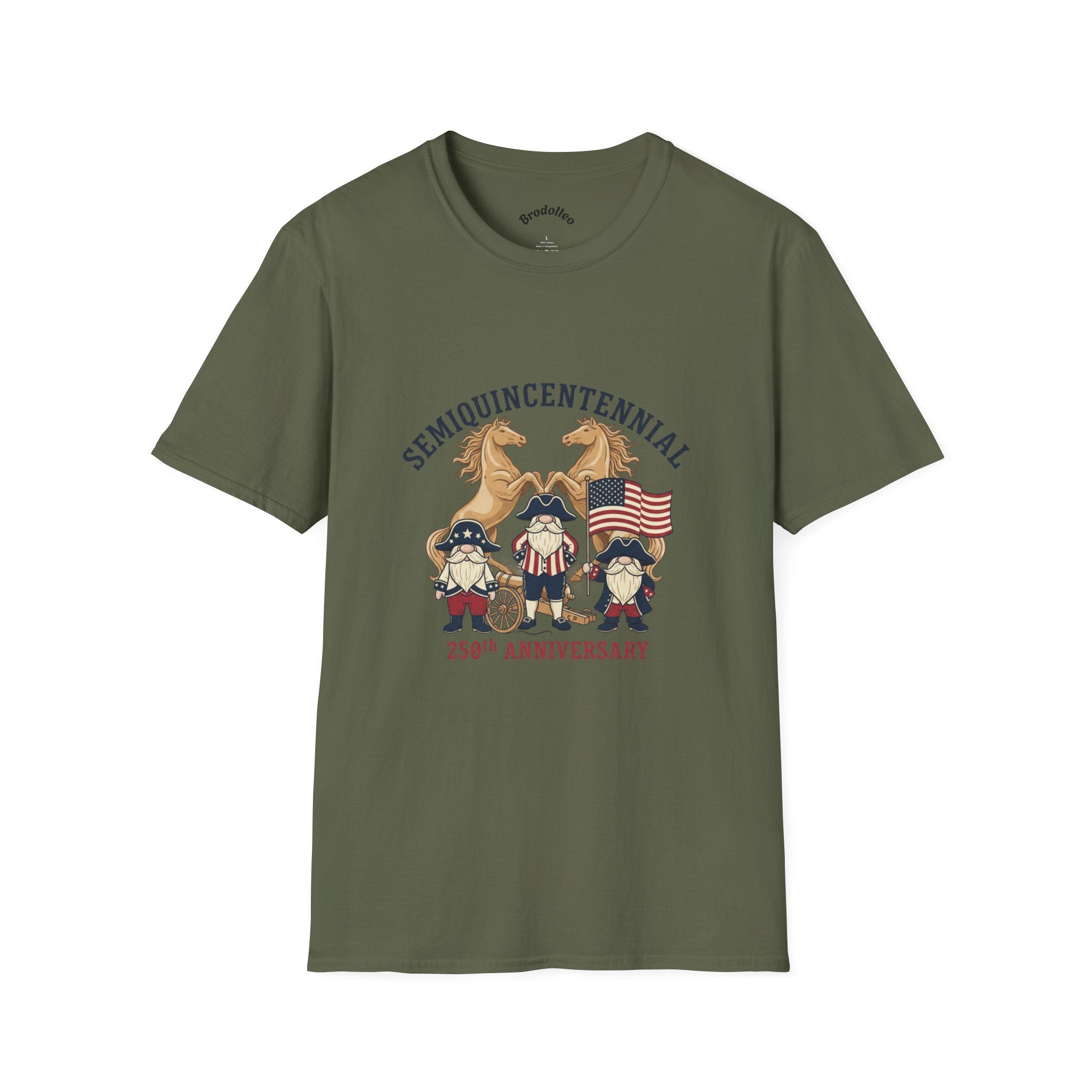 Semiquincentennial 250th Anniversary Patriotic T-Shirt — American Flag & Eagle Design