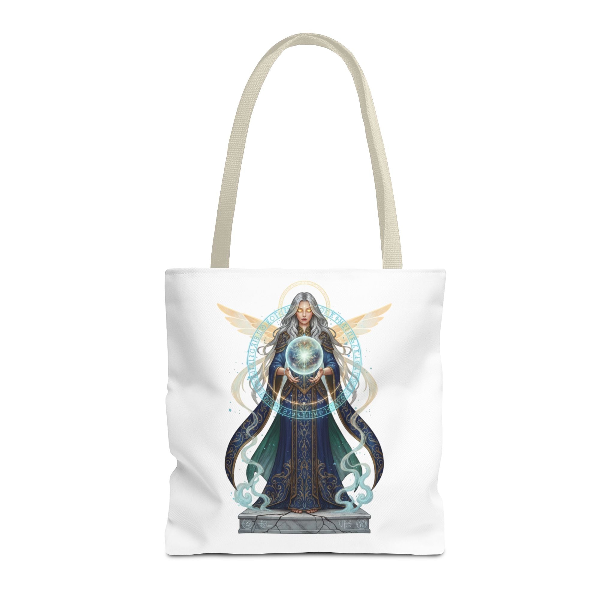 Mystic Oracle Tote Bag — Crystal Ball Seer Illustration