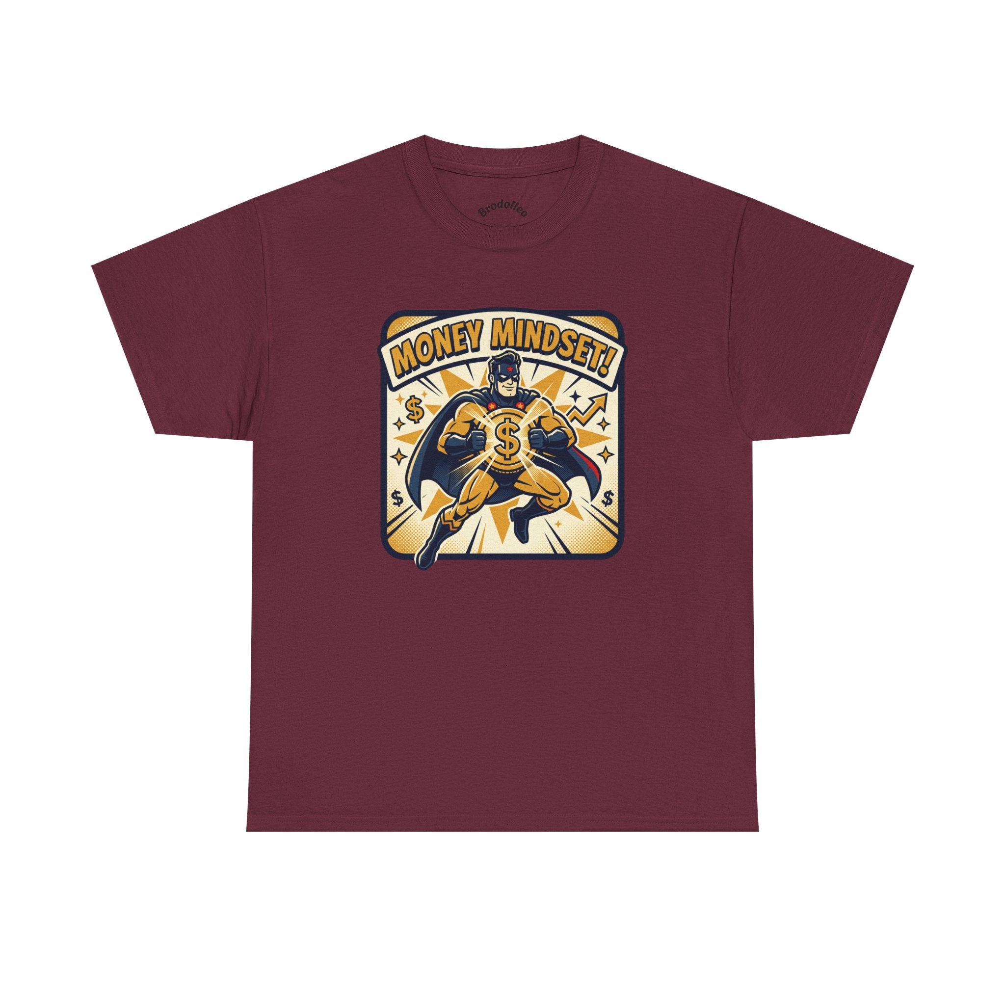 Money Mindset Tee — Retro Superhero Cash Graphic T-Shirt
