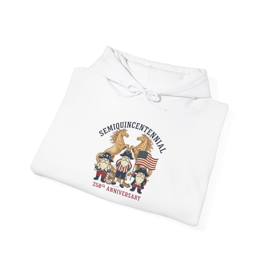Centennial Gnome Hoodie — 1776 & 2026 Patriotic Anniversary Sweatshirt