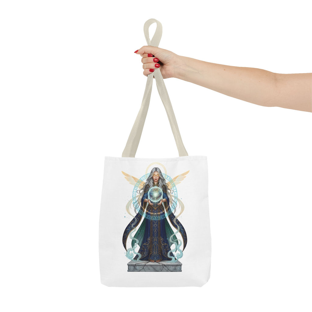 Mystic Oracle Tote Bag — Crystal Ball Seer Illustration