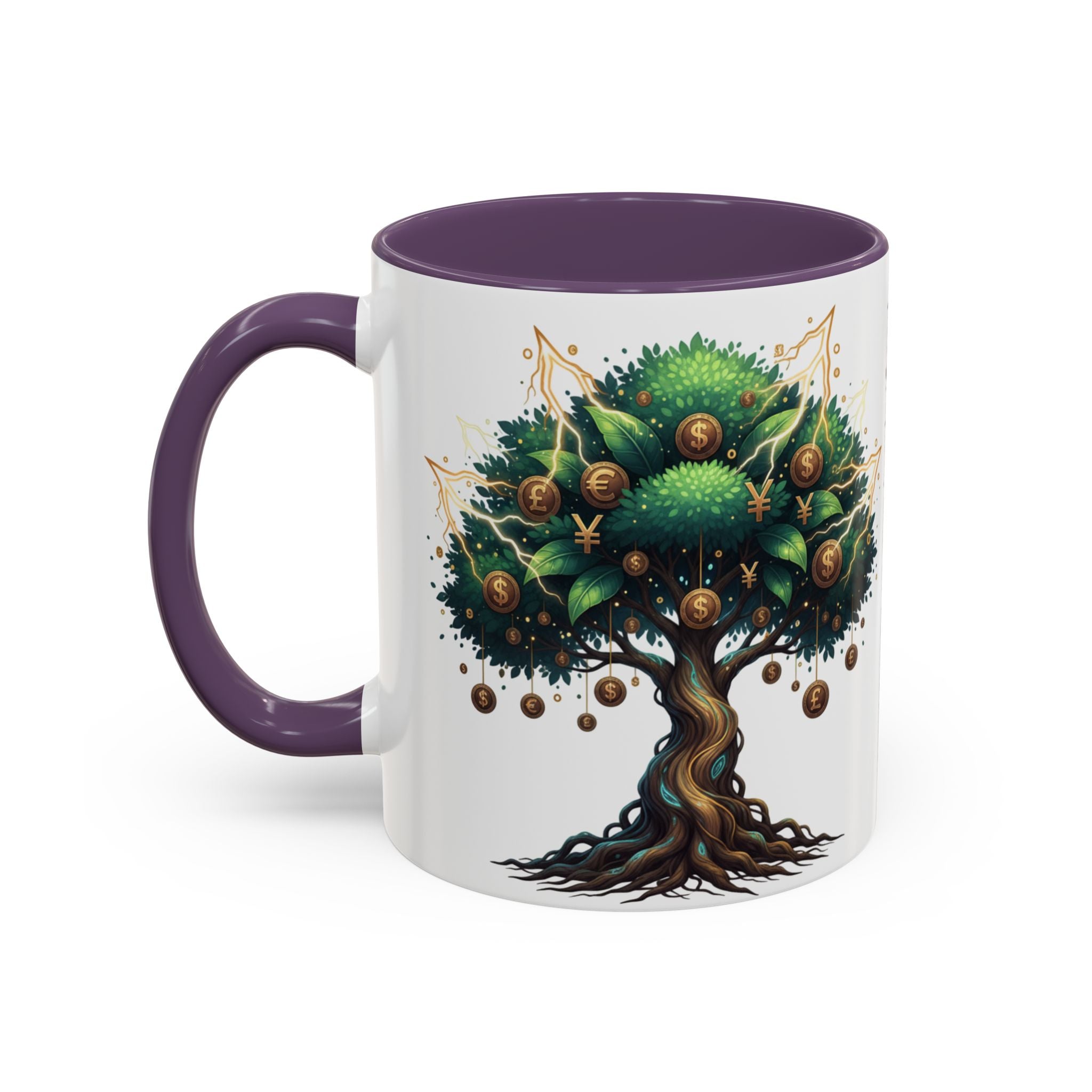 Accent Mug — Money Flows to Me Tree of Abundance Coffee Cup (11/15oz)