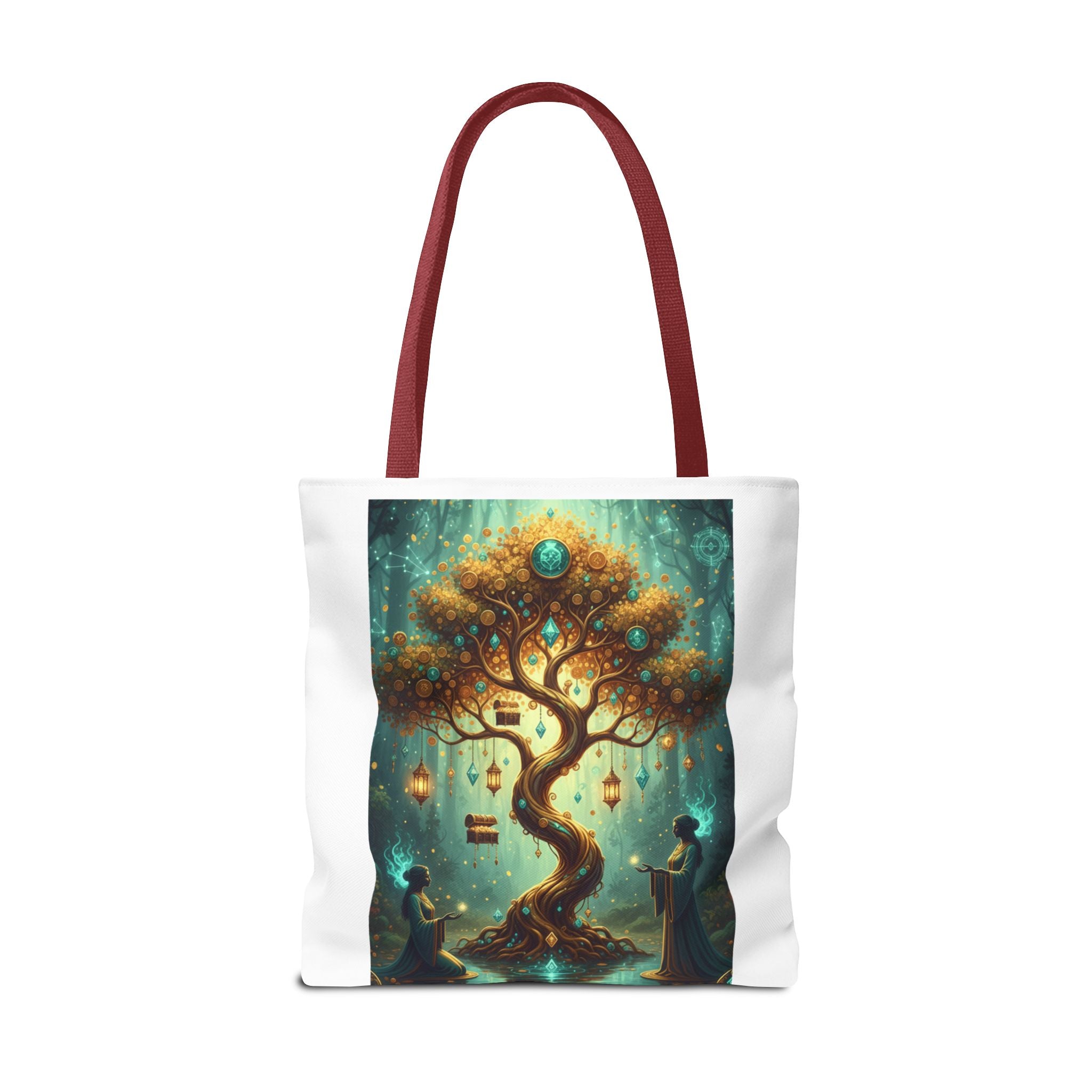 Enchanted Tree Tote Bag — Magical Night Forest Art AOP