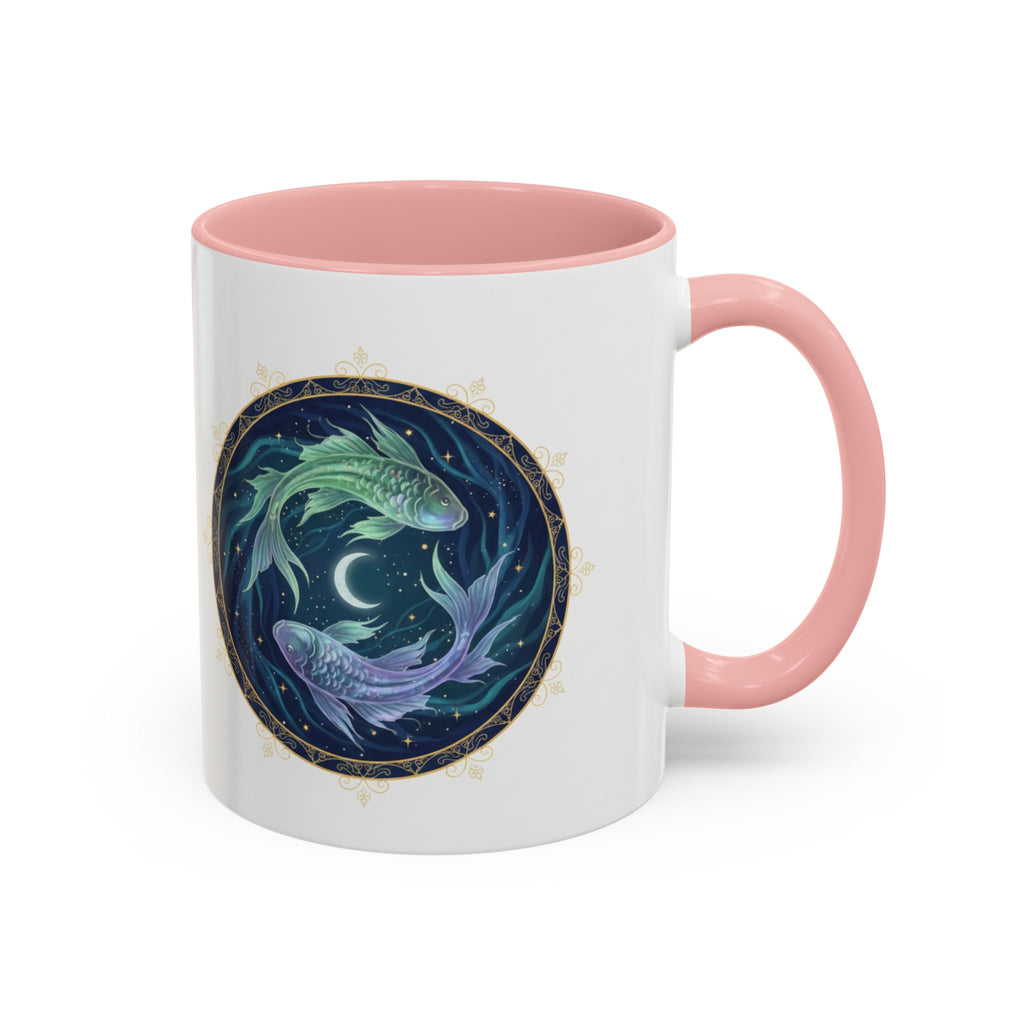 Koi Yin Yang Coffee Mug — Celestial Fish Moon Ceramic Accent Mug (11/15oz)