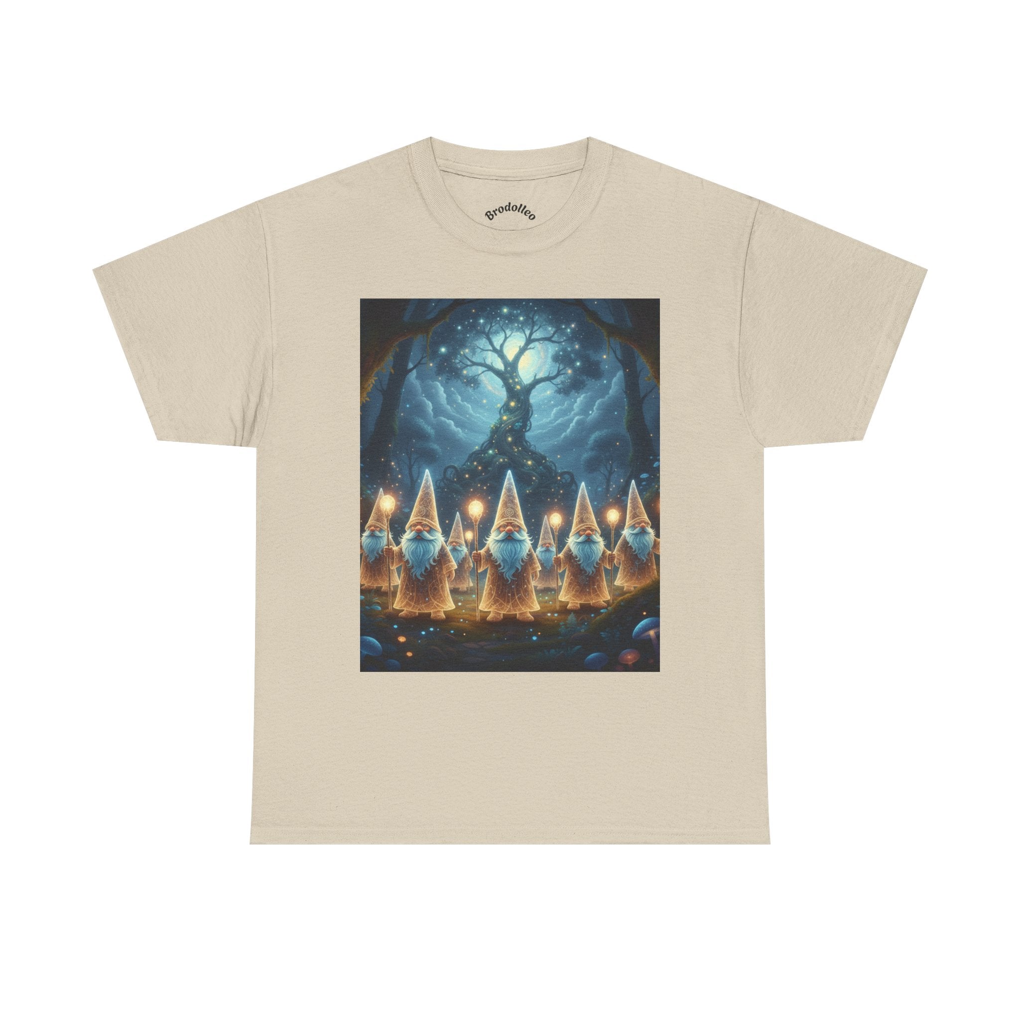 Gnome Lanterns Tee — Whimsical Forest Gnomes Nightlight T-Shirt