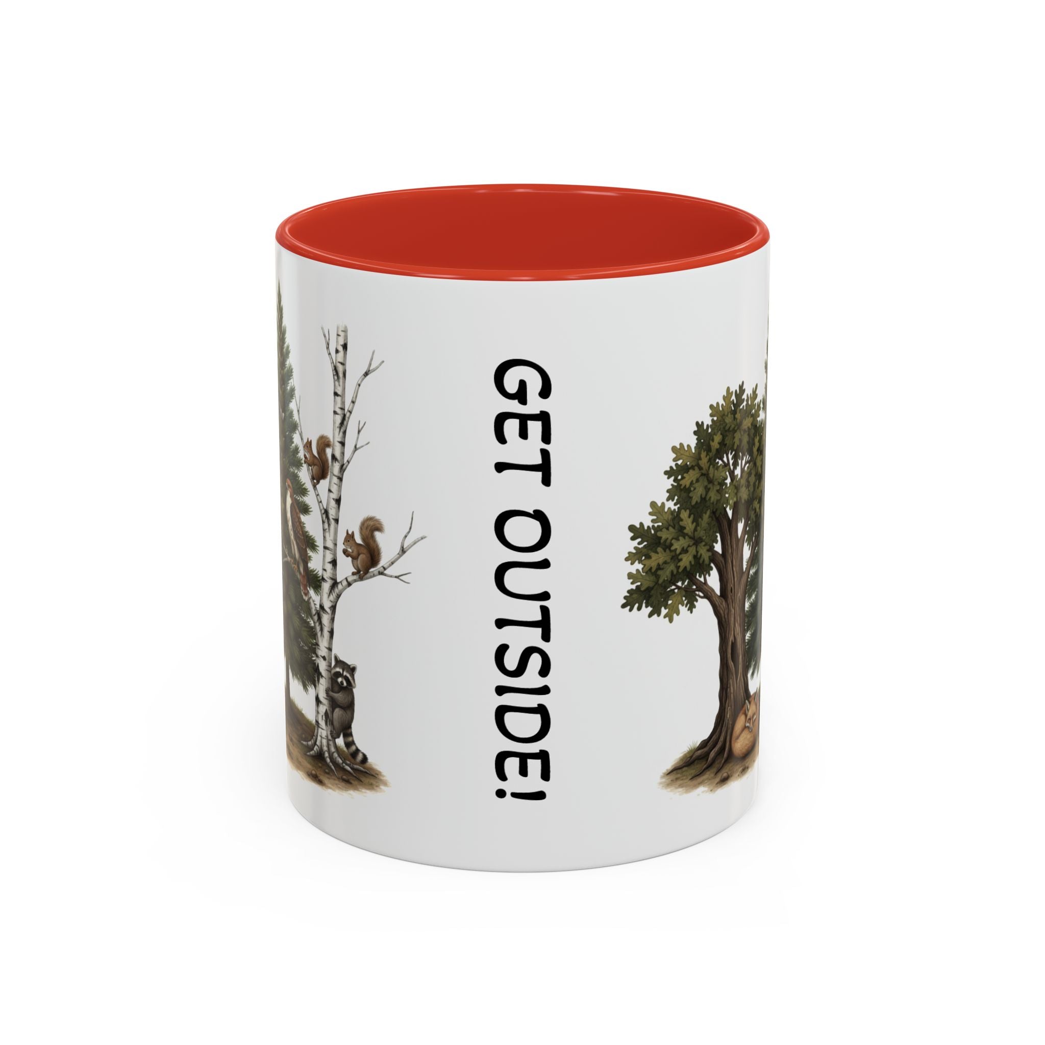Get Outside! Nature Coffee Mug — Woodland Animals Accent Mug