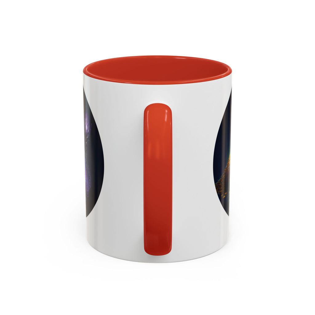 Magic Crown Coffee Mug — Fantasy Wizard Staff & Spilled Gold Accent Mug (11/15 oz)
