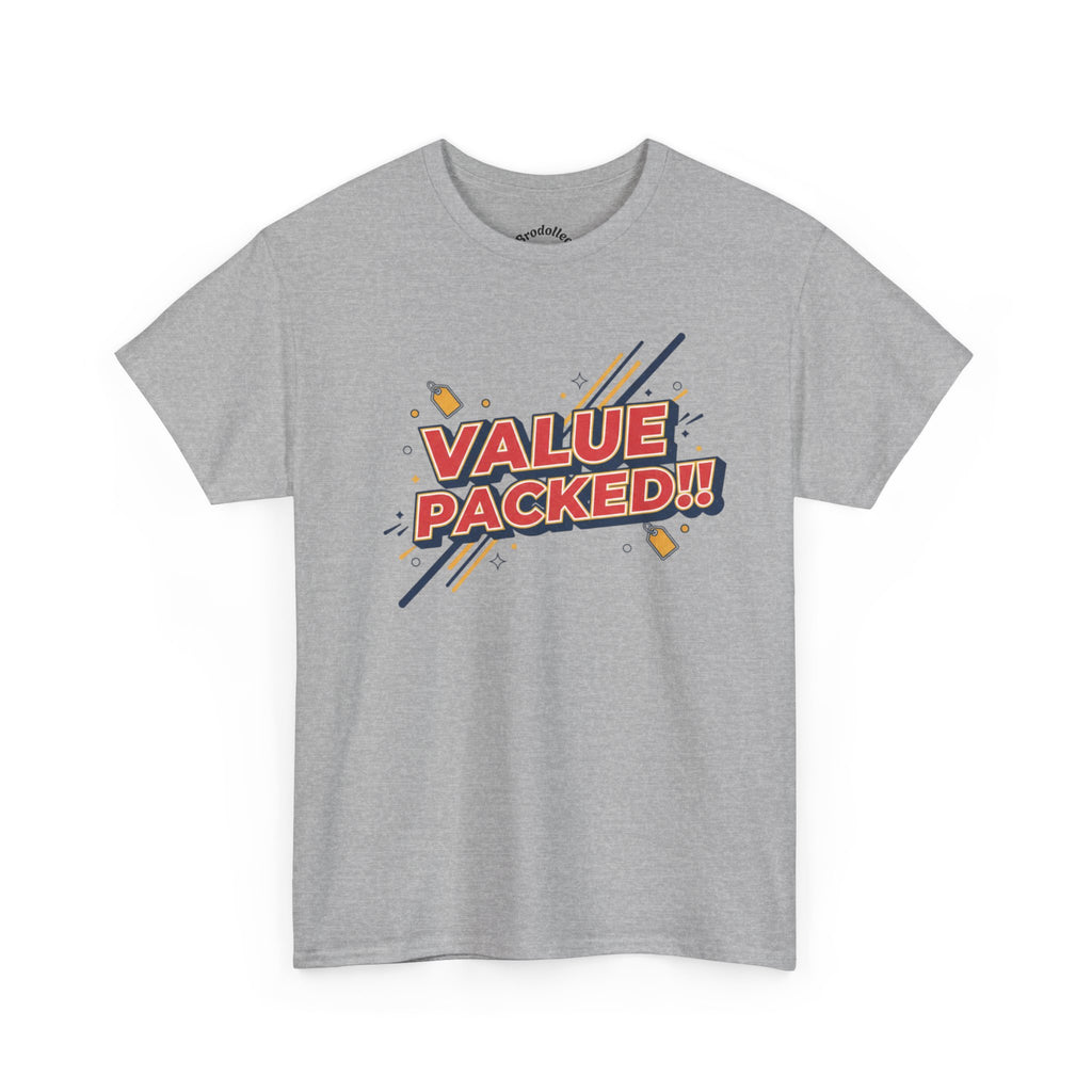 Value Packed! Graphic Tee — Retro Comic Style Casual T‑Shirt