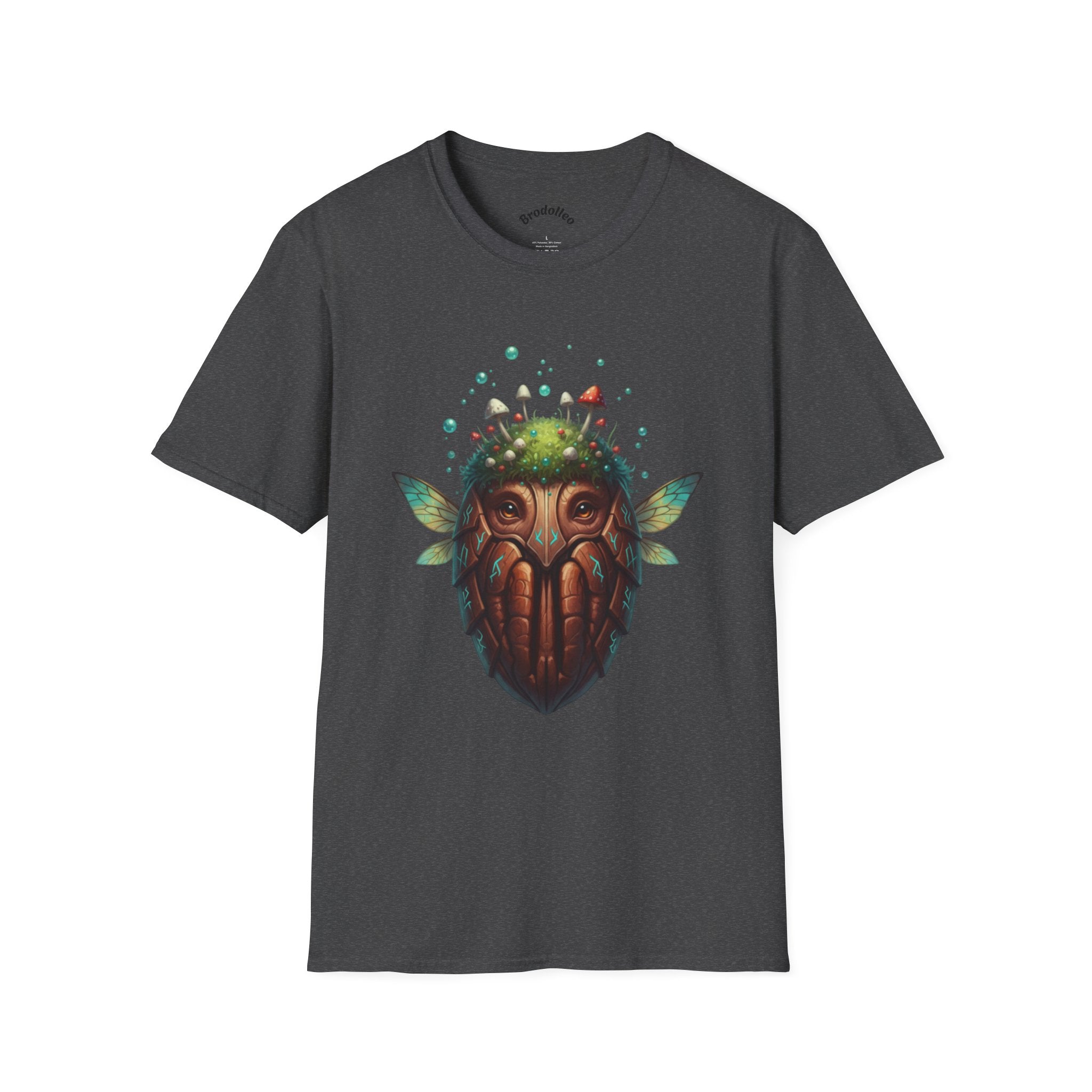 Fantasy Forest Mask T-Shirt — Woodland Creature Tee with Mushroom Crown
