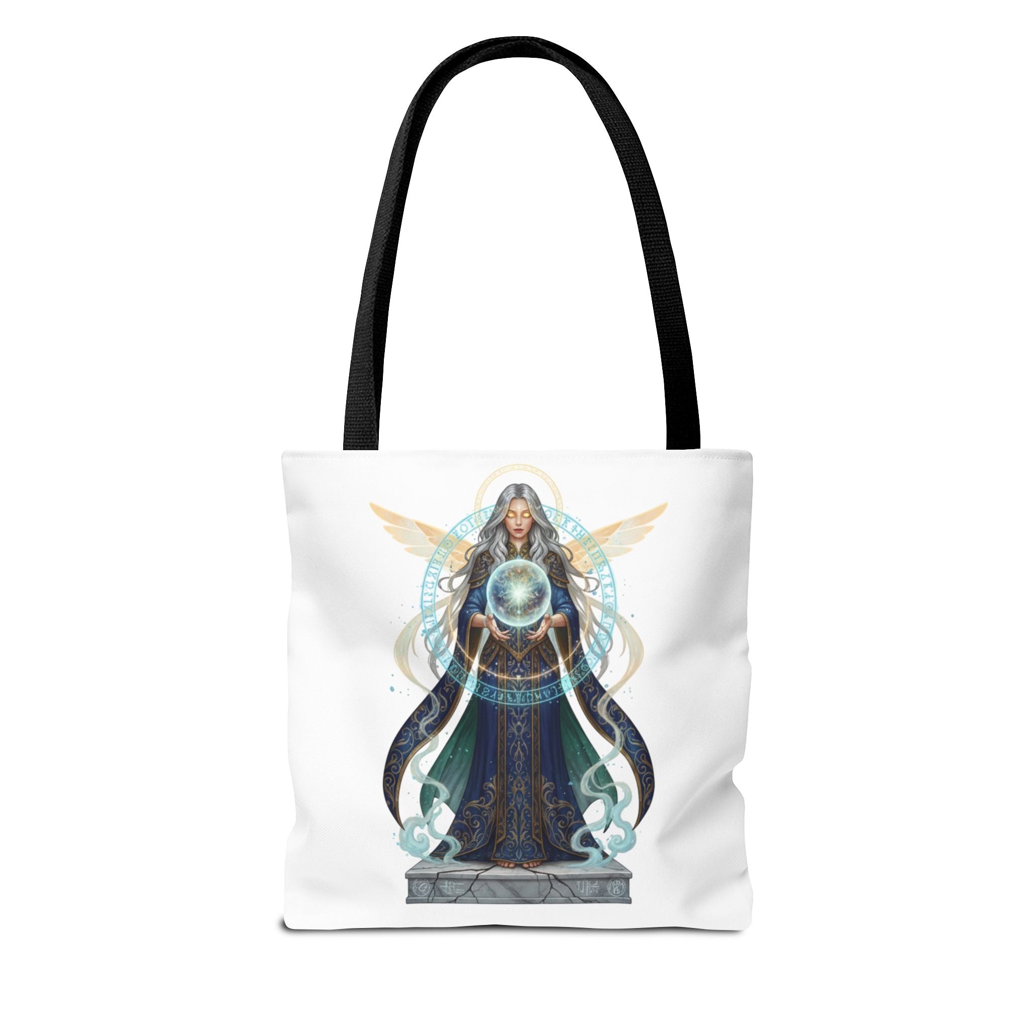 Mystic Oracle Tote Bag — Crystal Ball Seer Illustration