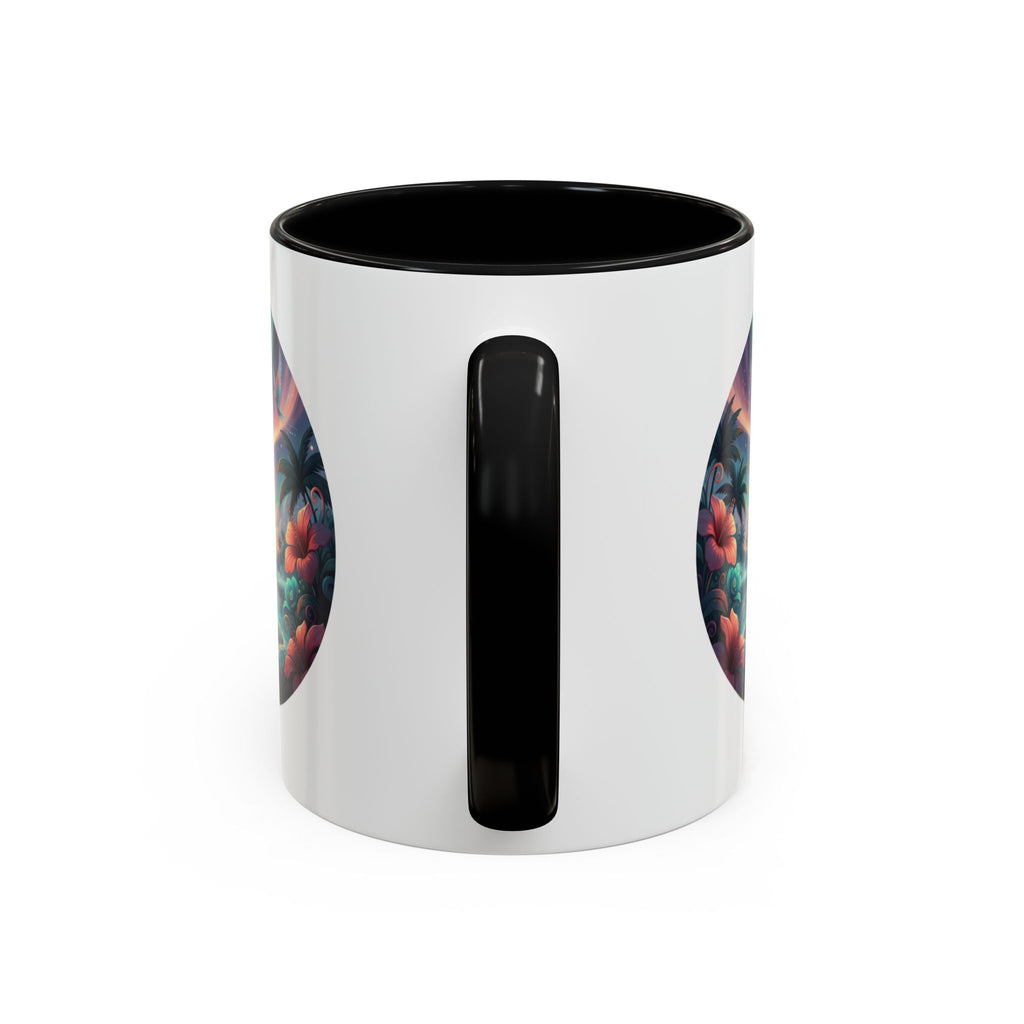 Tropical Sunset Coffee Mug — Romantic Beach Couple Accent Mug (11/15 oz)