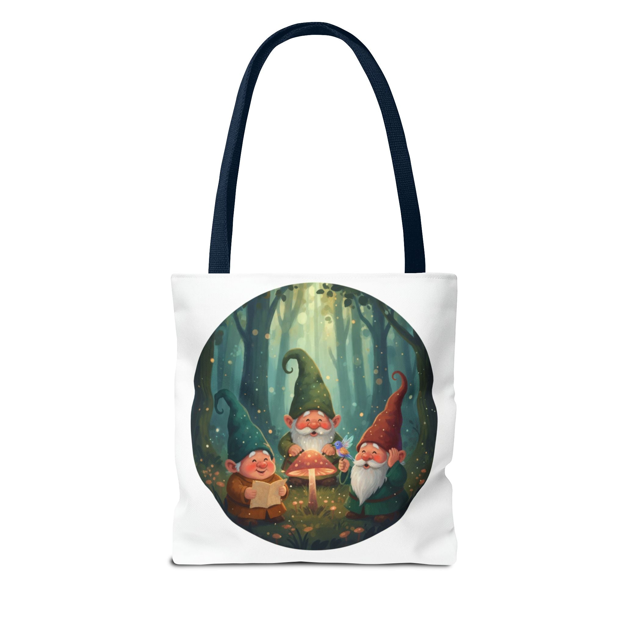 Gnome Forest Tote Bag — Magical Woodland Gnomes All-Over Print