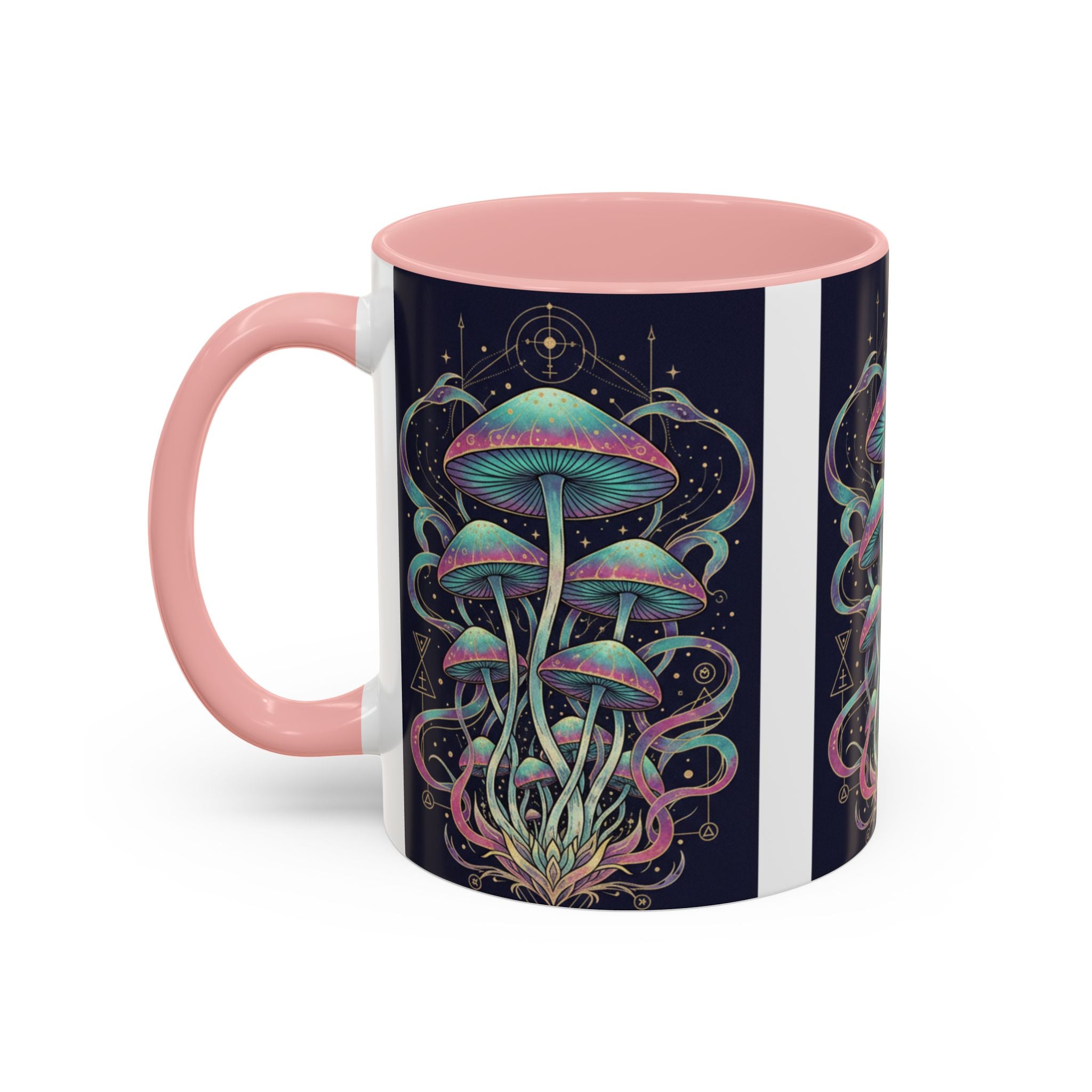 Mystical Mushroom Coffee Mug — Psychedelic Nature Art Accent Mug