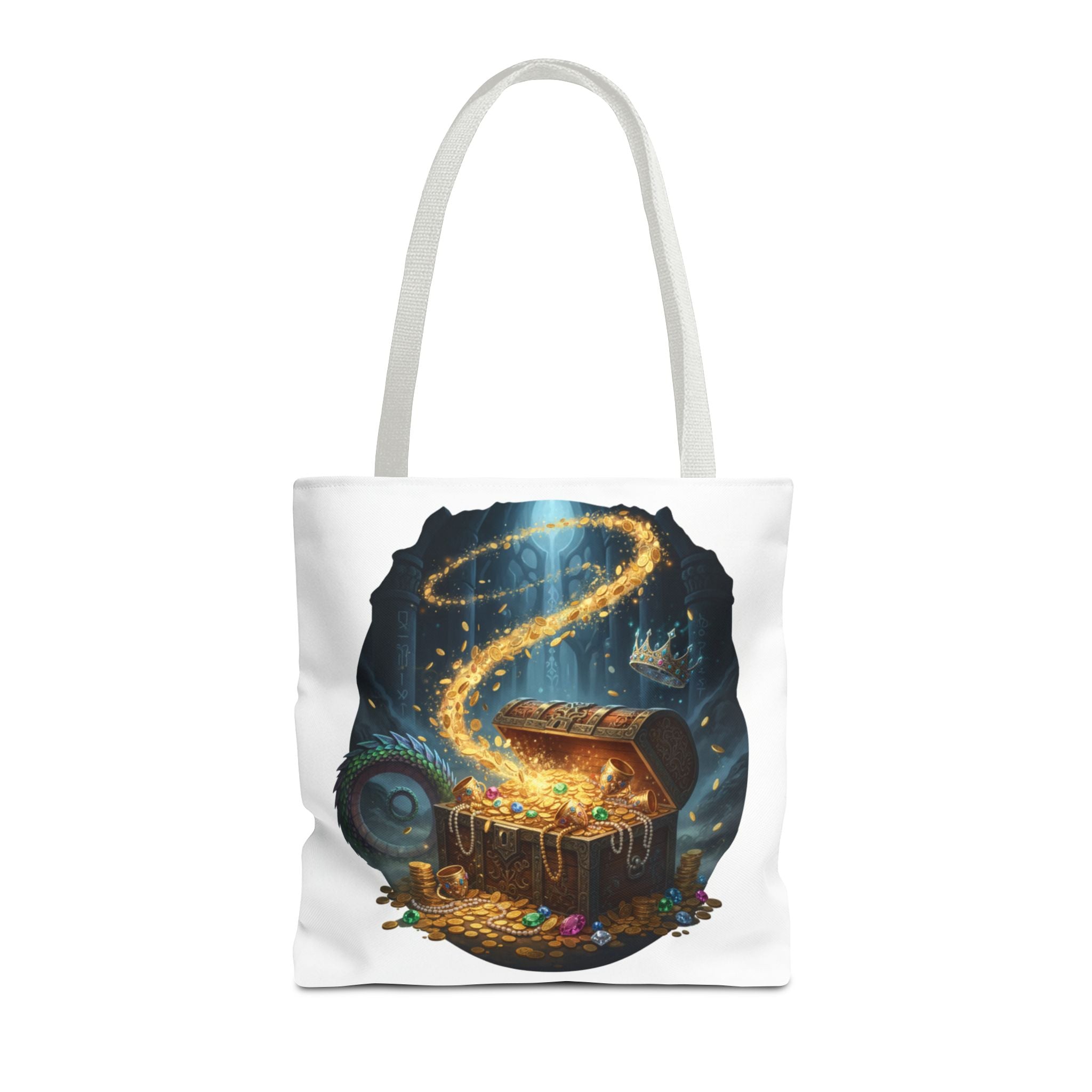 Magic Treasure Chest Tote Bag — Fantasy Pirate Gold Illustration Tote