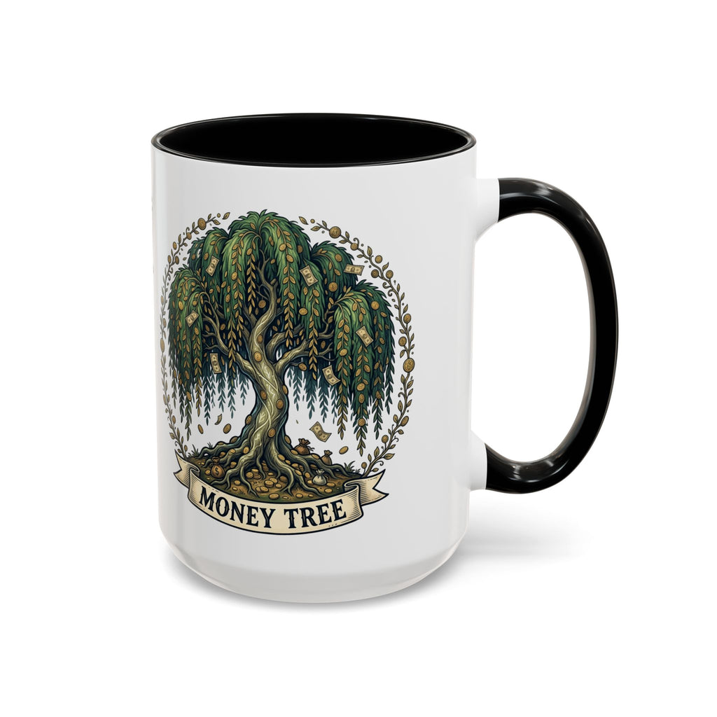 Money Tree Accent Coffee Mug — Inspirational 11/15oz Ceramic Mug with "Money Tree" Design