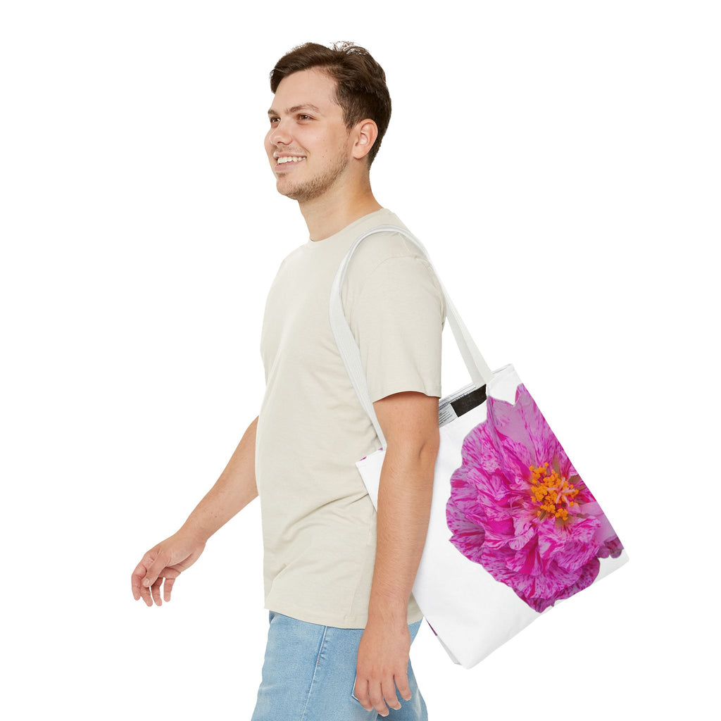 Pink Peony Floral Tote Bag — Bright Bloom All-Over Print