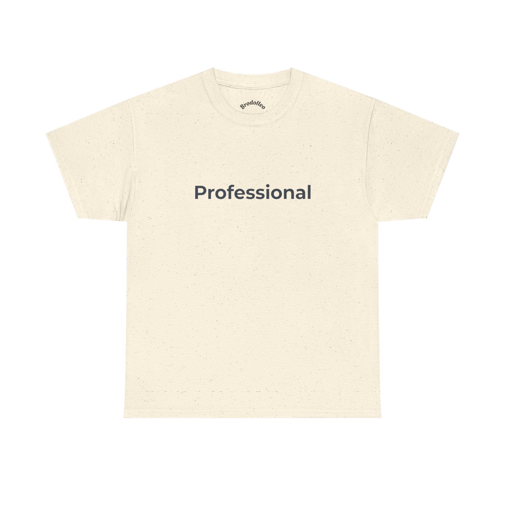 Professional T‑Shirt — Minimalist White Tee with 'Professional' Text