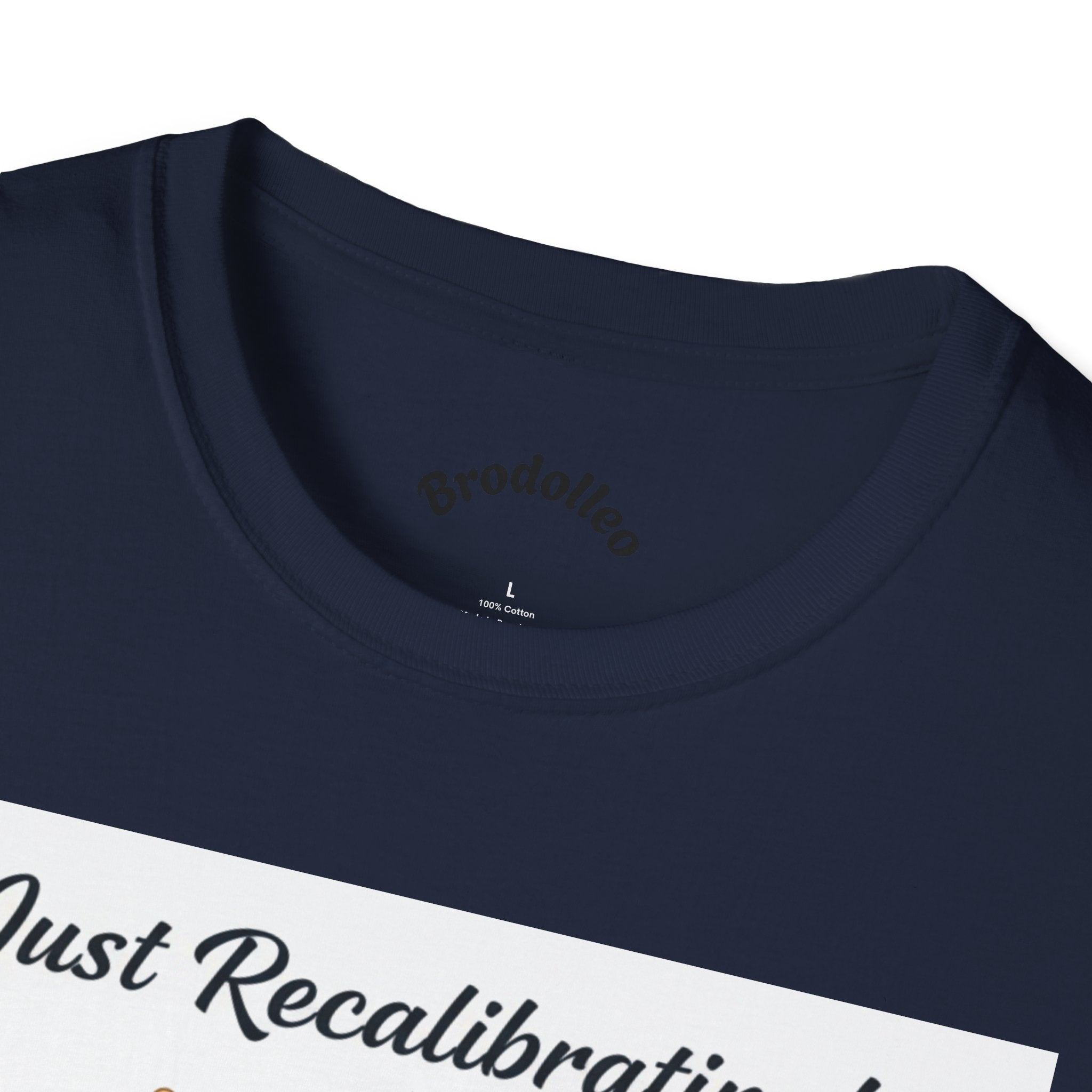 Robot T-Shirt — "Just Recalibrating!" Vintage Steampunk Space Tee