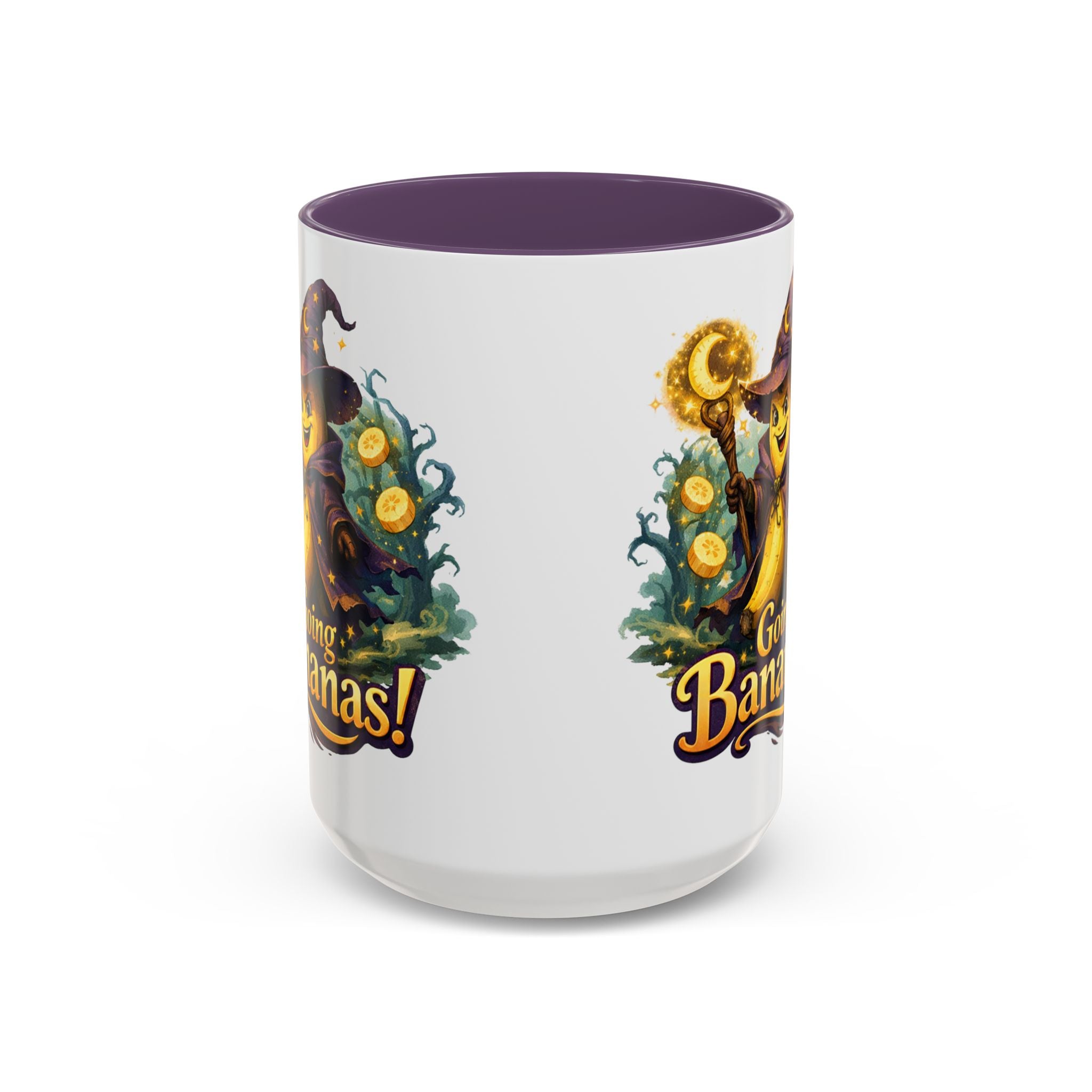 Going Bananas! Witch Banana Accent Coffee Mug — Fun Halloween Coffee Cup (11/15oz)