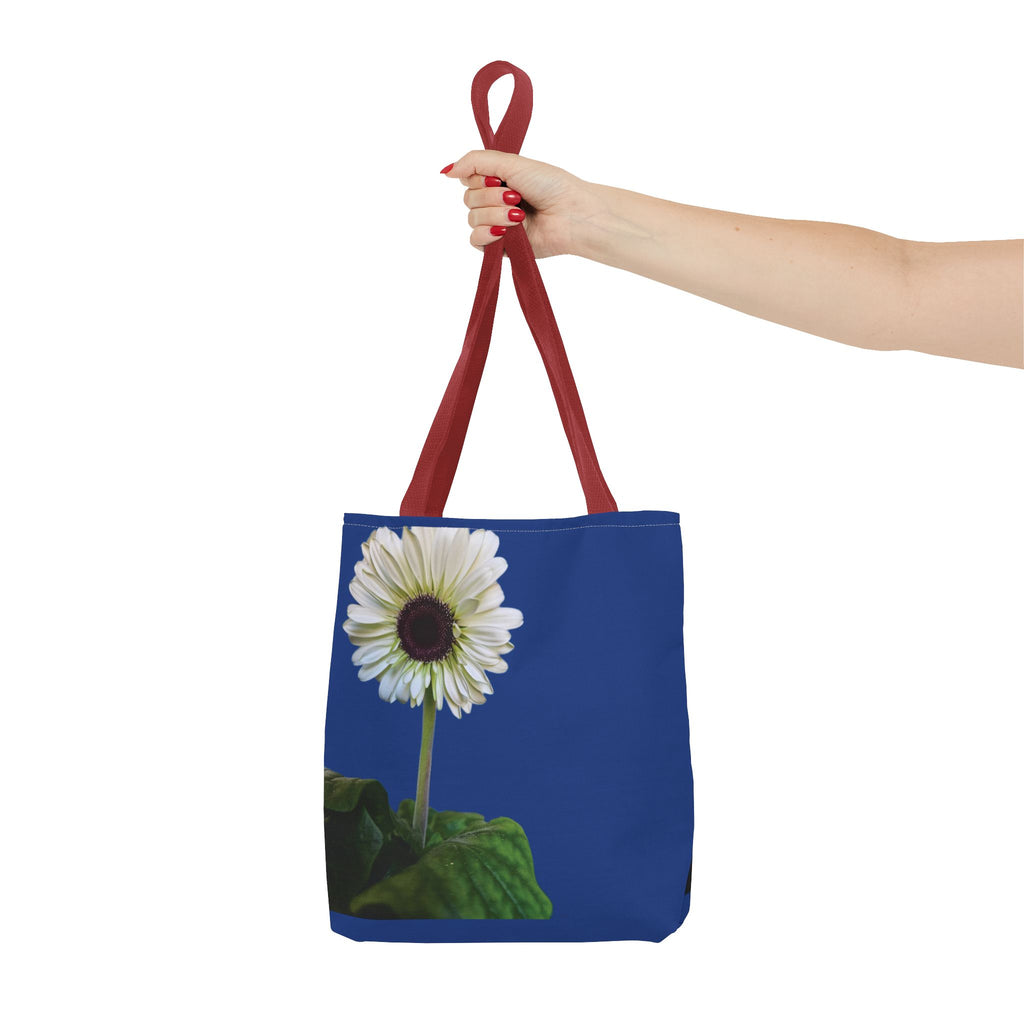 Daisy Print Tote Bag — White Floral All-Over-Print Canvas Tote