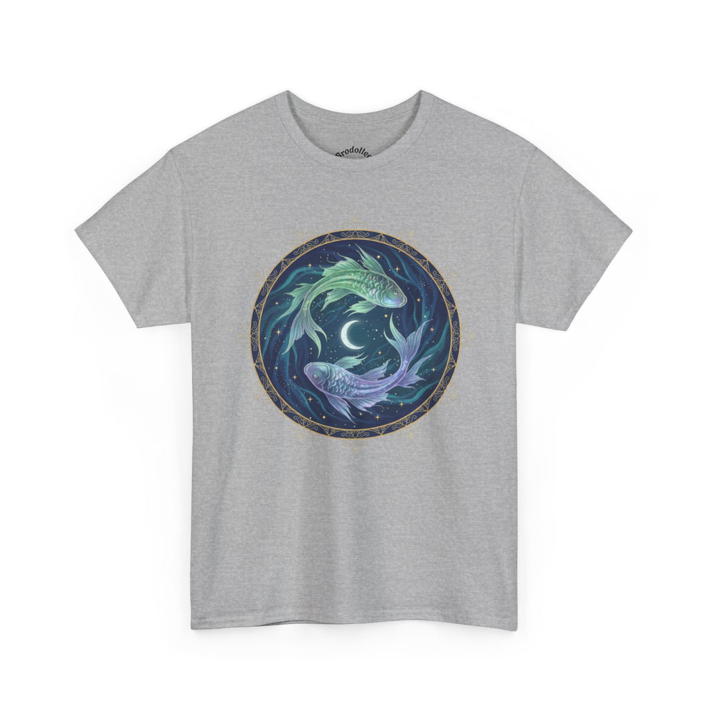 Pisces Fish Tee — Celestial Koi Moon Graphic T-Shirt