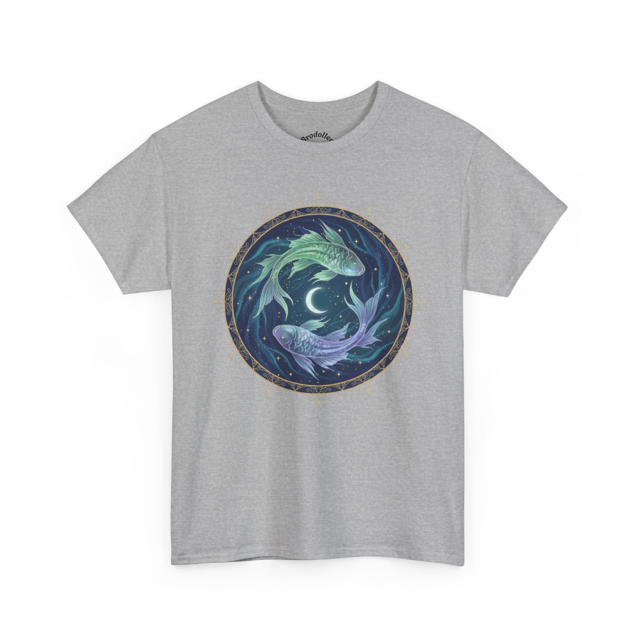 Pisces Fish Tee — Celestial Koi Moon Graphic T-Shirt