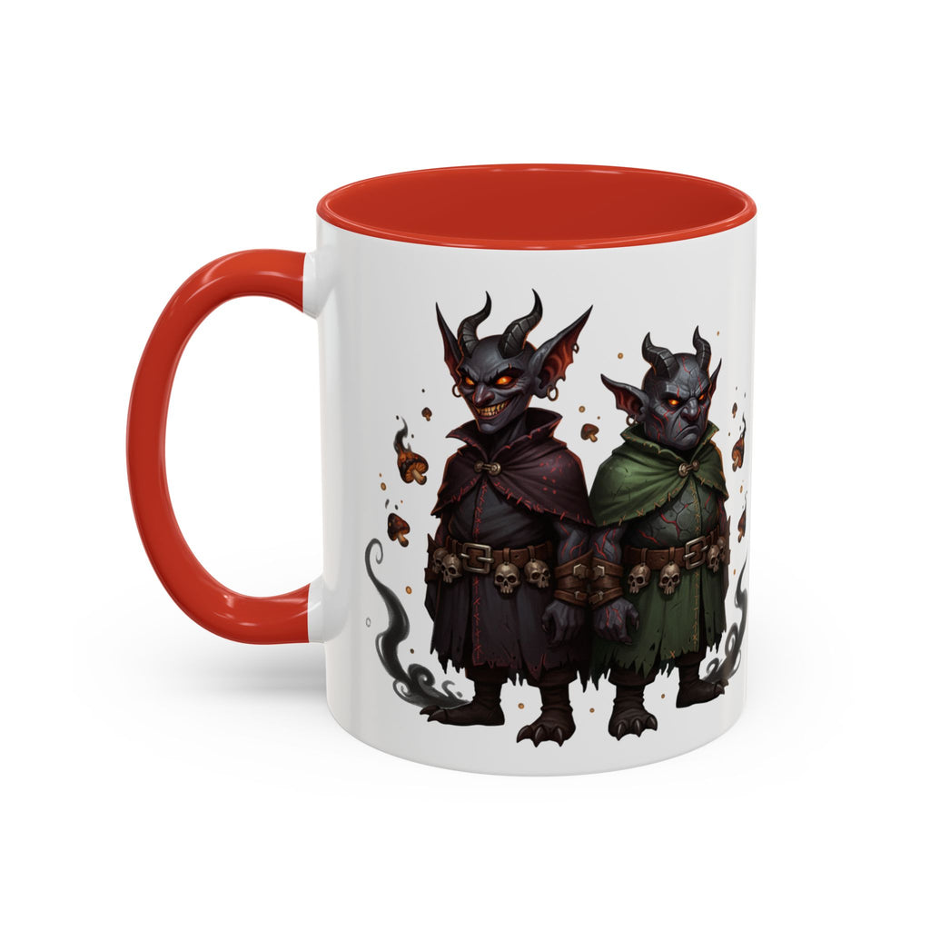 Demon Rogue Duo Coffee Mug – Fantasy RPG Goblin Warlock Design (11/15oz)