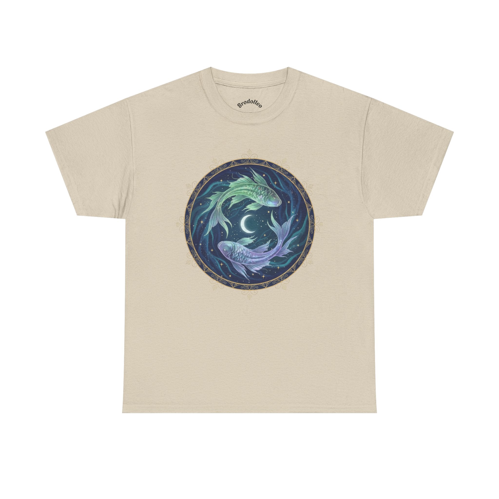 Pisces Fish Tee — Celestial Koi Moon Graphic T-Shirt