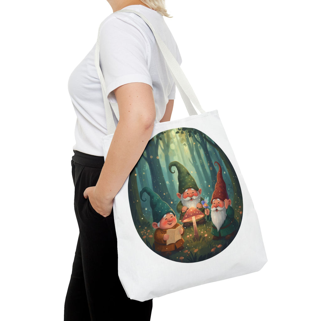 Gnome Forest Tote Bag — Magical Woodland Gnomes All-Over Print