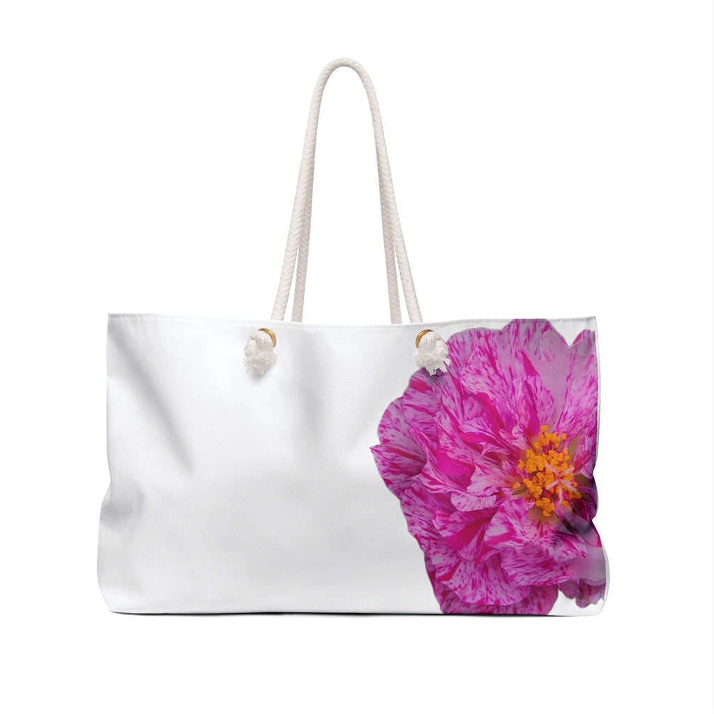 Pink Peony Weekender Bag — Floral Travel Tote for Women