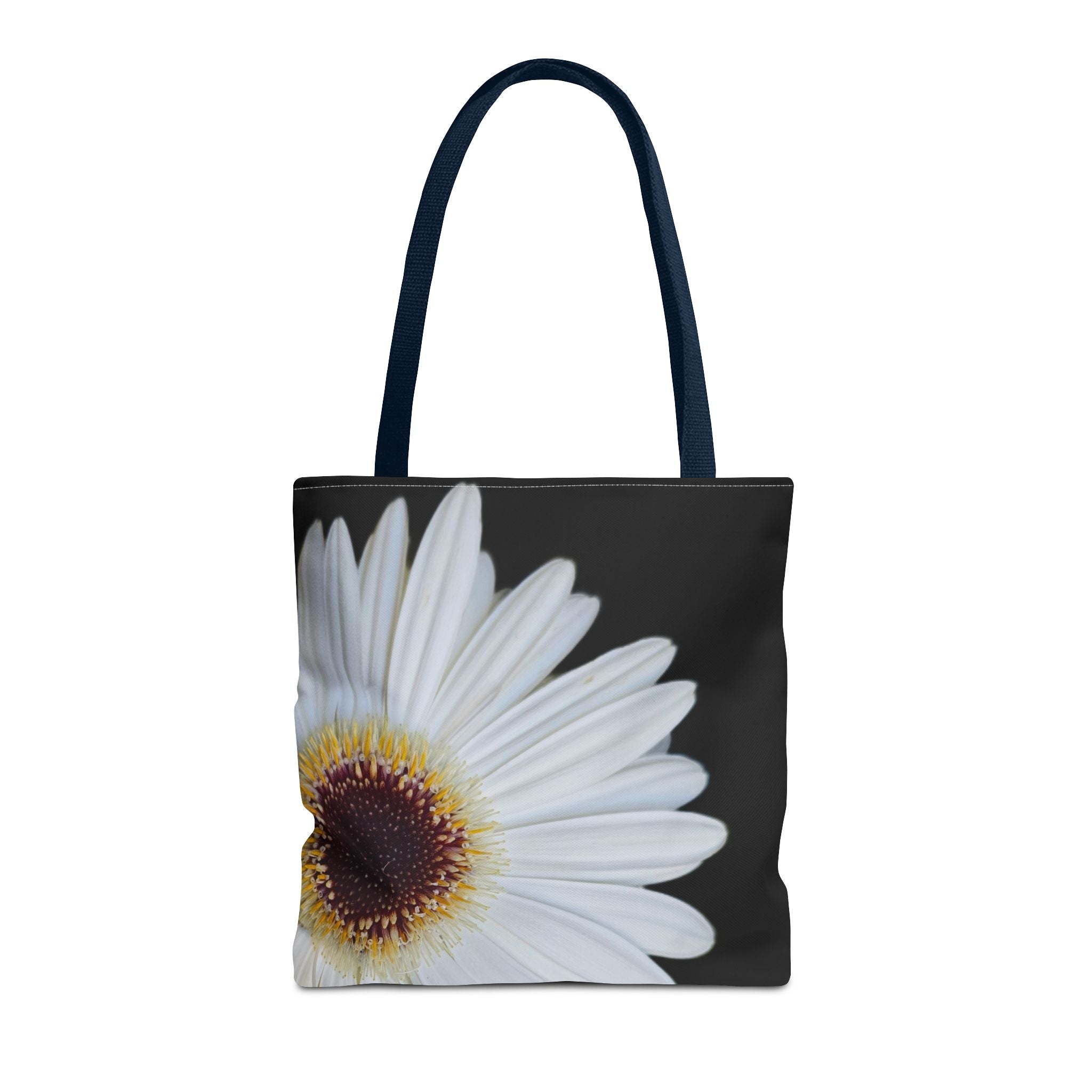 Daisy Corner Tote Bag — White Floral AOP Shopper