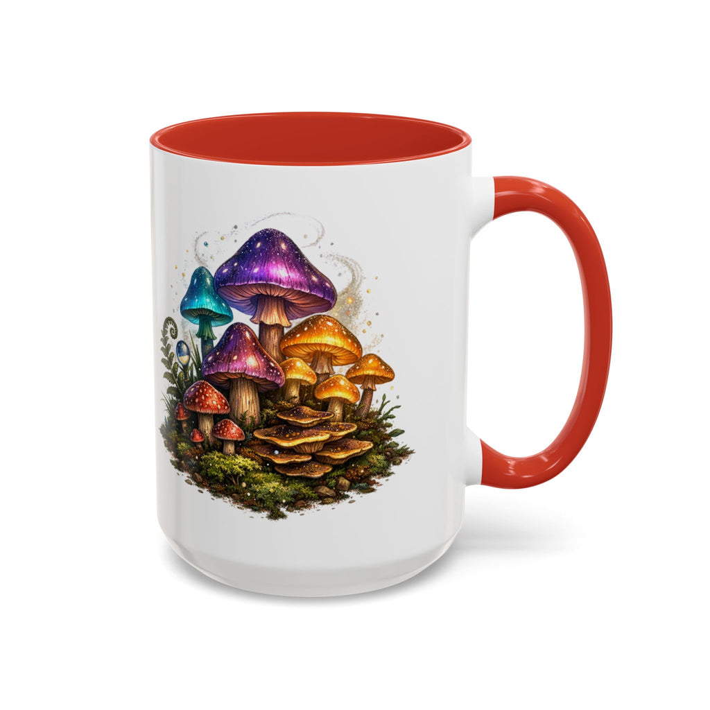 Colorful Fantasy Mushroom Coffee Mug — Accent Ceramic 11/15oz