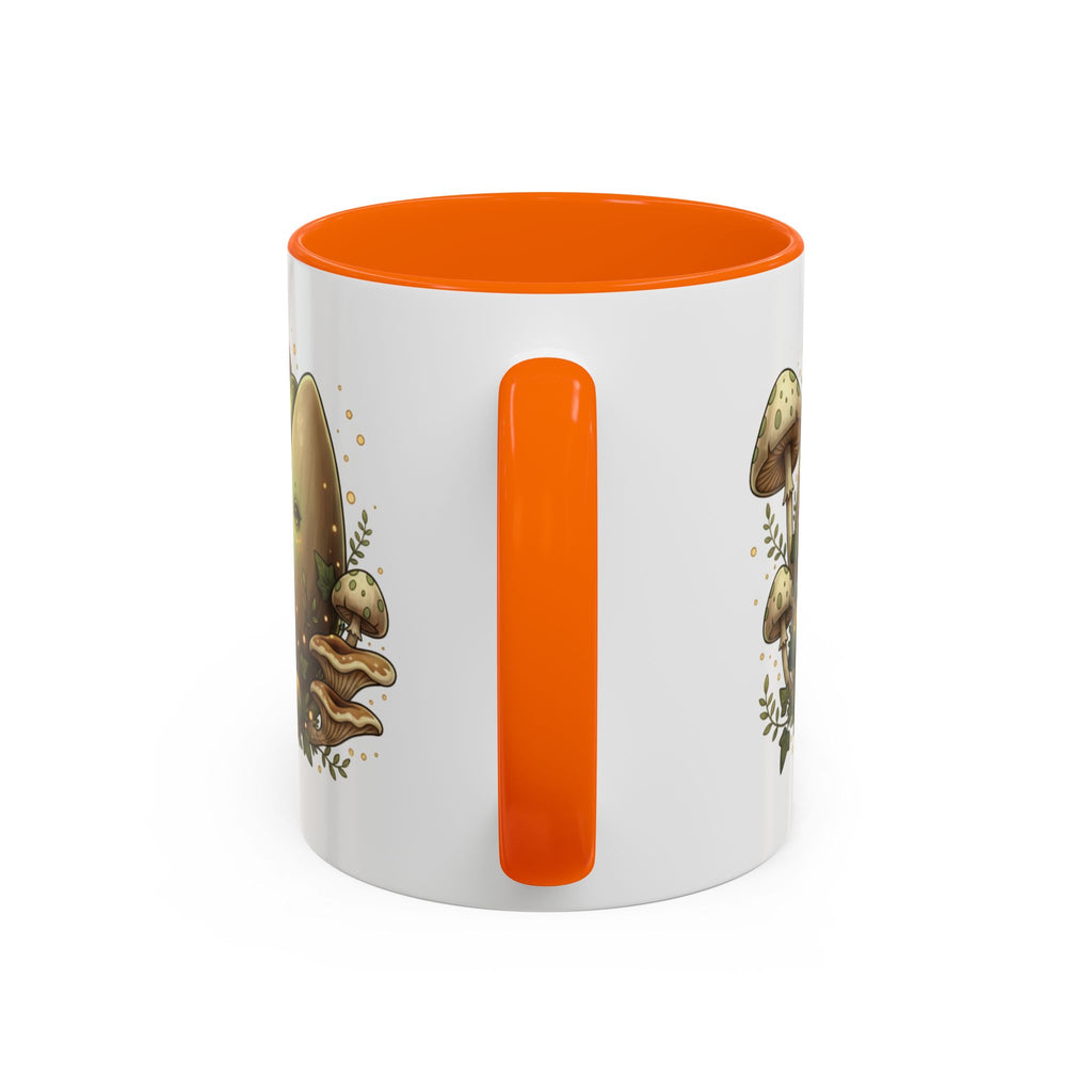 Mushroom Forest Accent Coffee Mug — Cute Woodland Fungi Design (11/15oz)