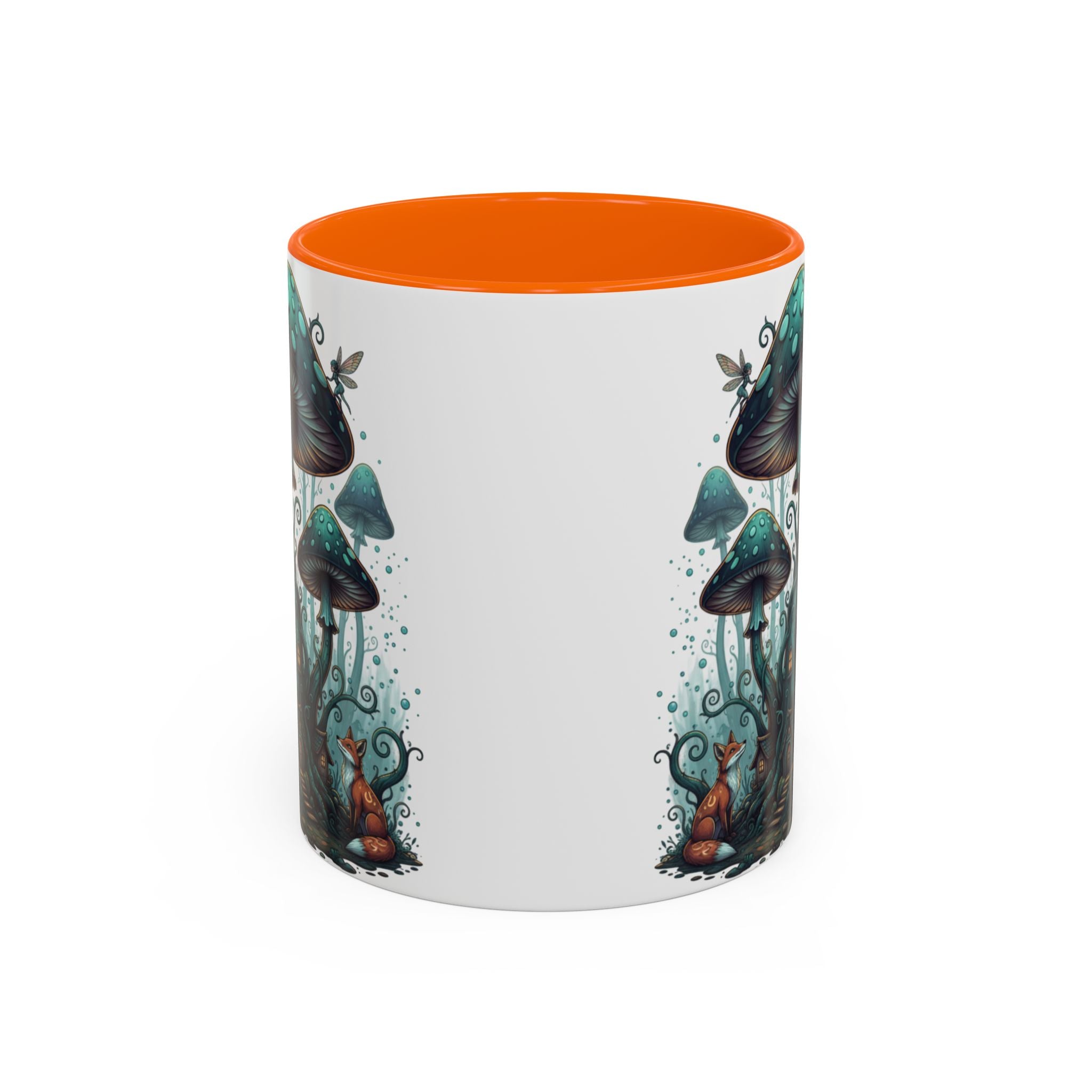 Enchanted Mushroom Cottage Coffee Mug — Fantasy Forest Accent Mug