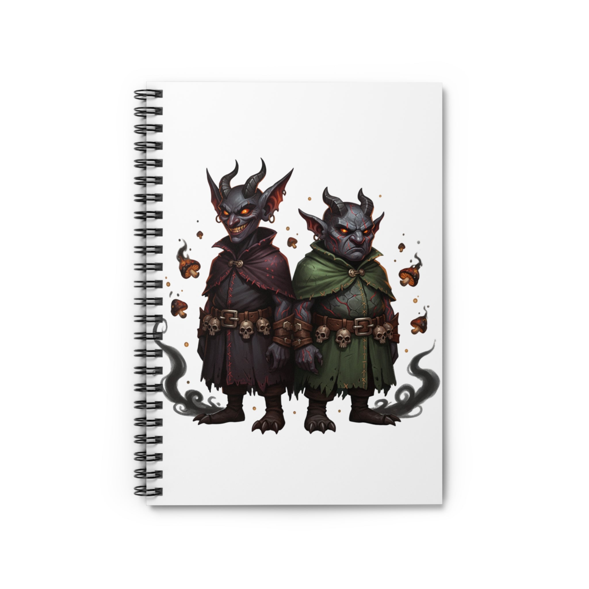 Demonic Goblin Duo Spiral Notebook — Fantasy Sketch Journal
