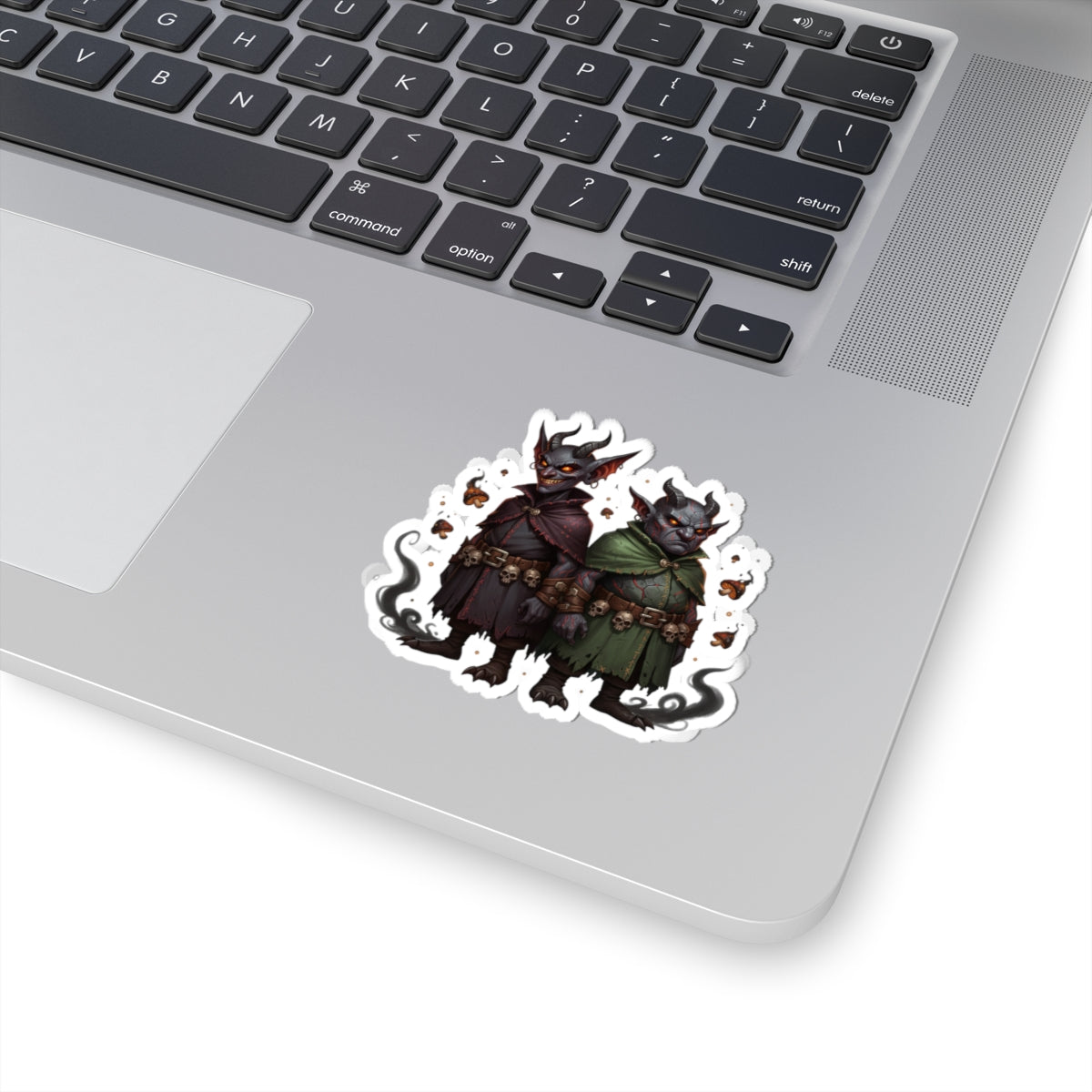 Goblin Twins Fantasy Sticker — Dark Cute RPG Character Kiss-Cut Decal