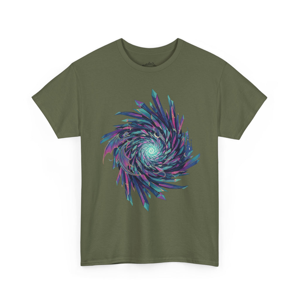 Psychedelic Spiral Graphic Tee — Vaporwave Swirl Art T-Shirt